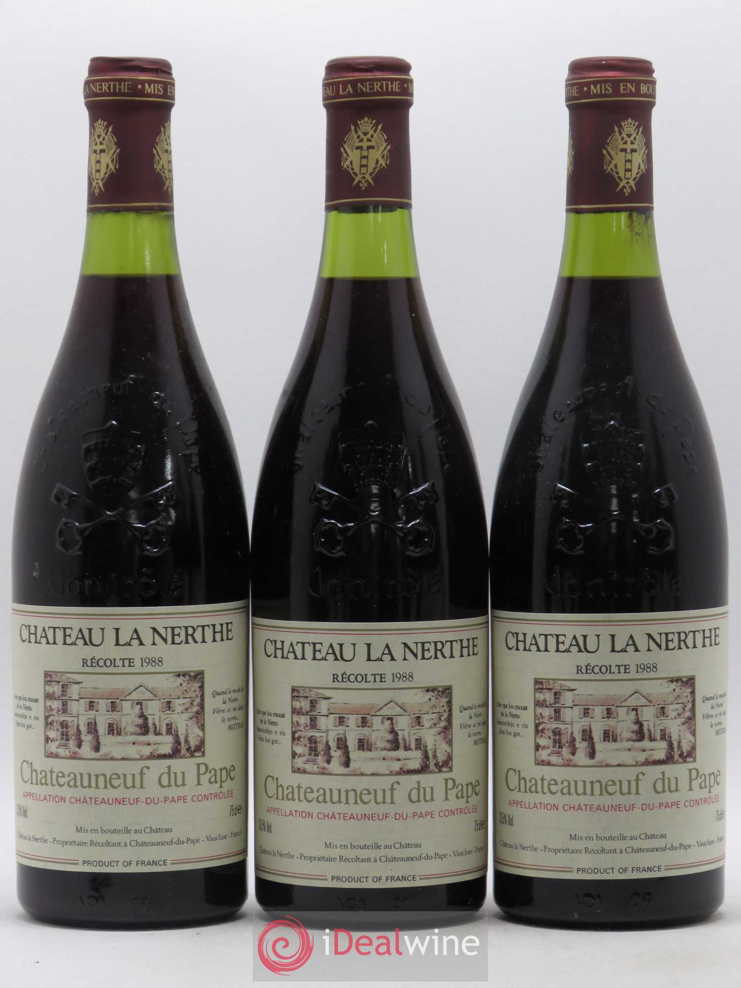 Châteauneuf-du-Pape Château la Nerthe Famille Richard 1988 - Lot de 12 bouteilles - 4