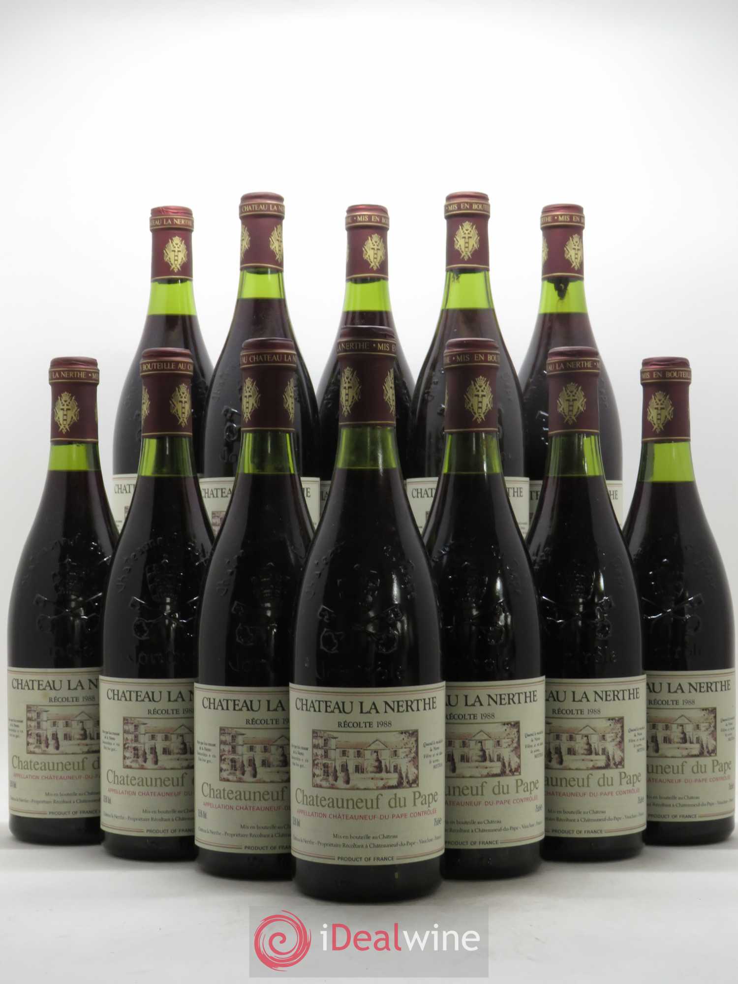 Châteauneuf-du-Pape Château la Nerthe Famille Richard 1988 - Lot de 12 bouteilles - 0