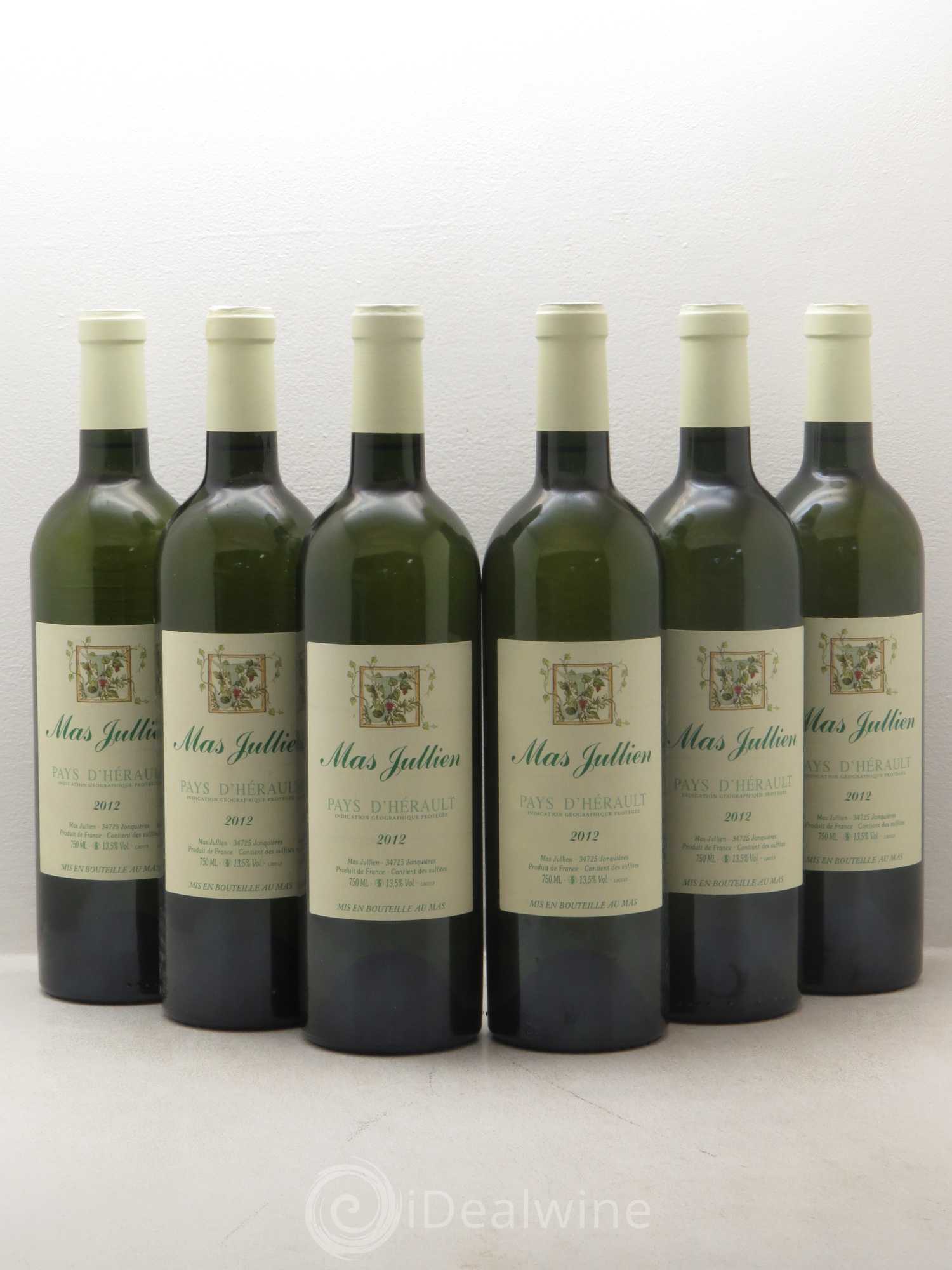 Pays d'Hérault Mas Jullien Olivier Jullien 2012 - Lot de 6 bouteilles - 0