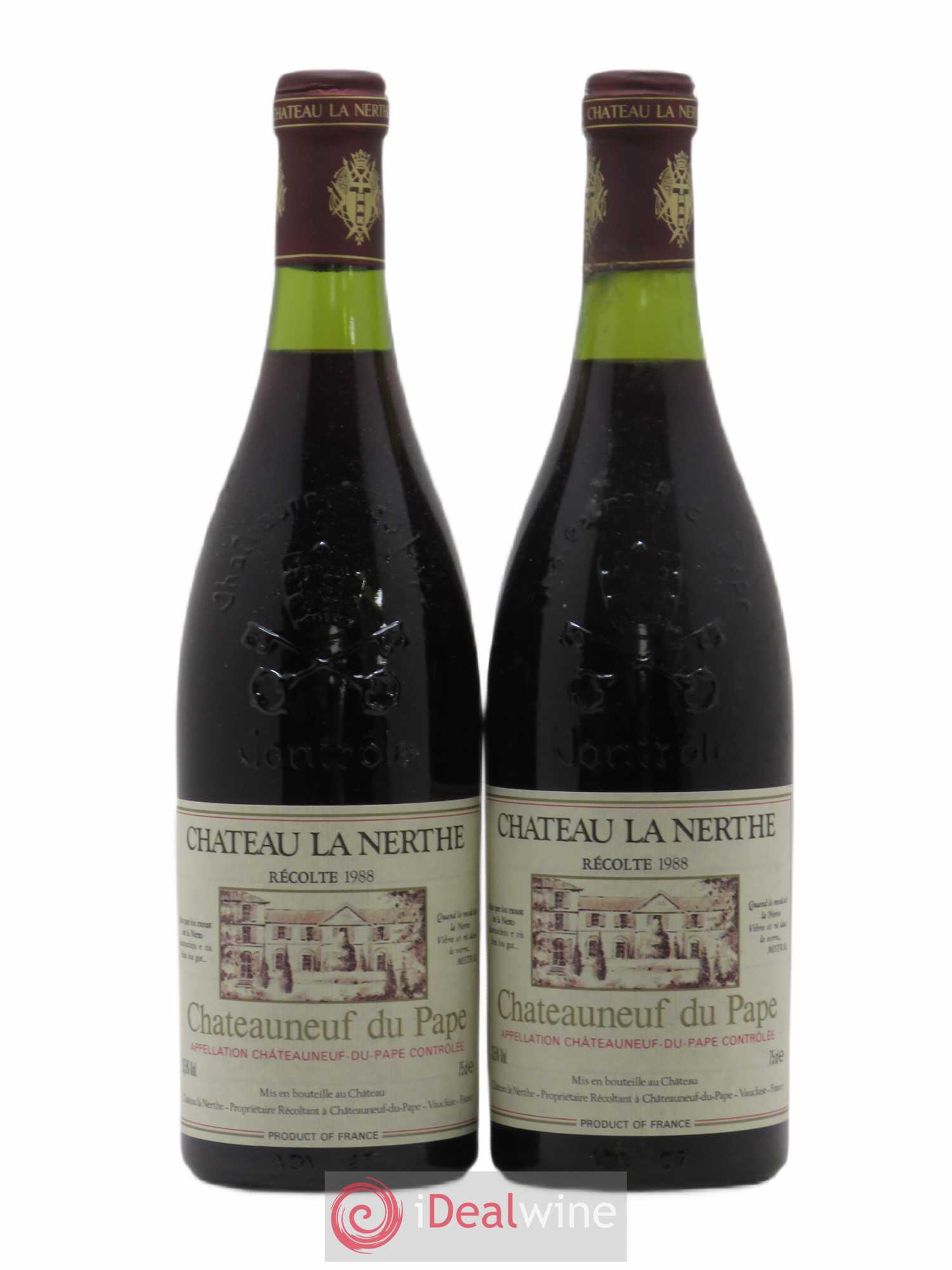 Châteauneuf-du-Pape Château la Nerthe Famille Richard (sans prix de réserve) 1988 - Lot de 2 bouteilles - 0