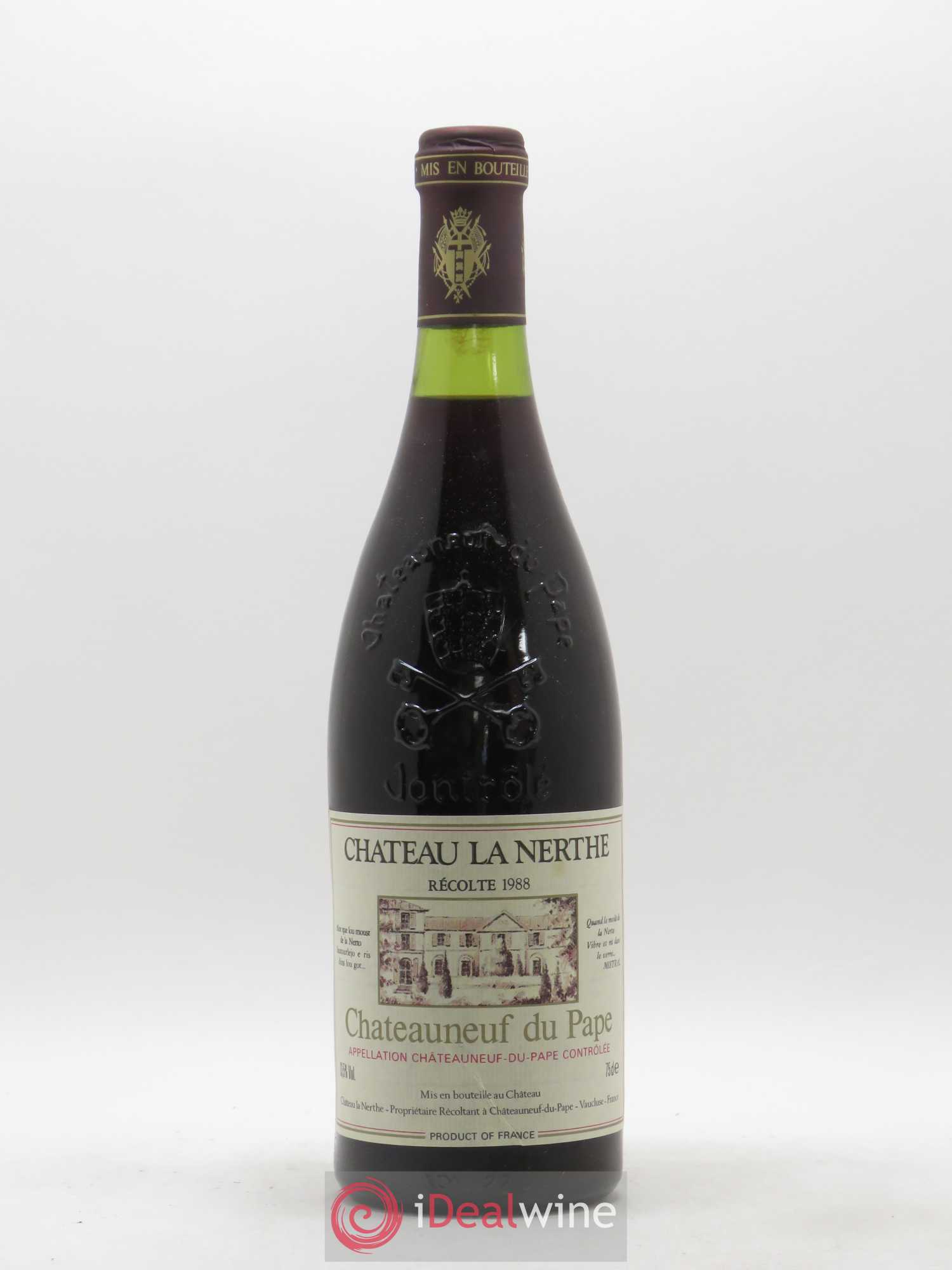 Châteauneuf-du-Pape Château la Nerthe Famille Richard 1988 - Lot de 1 bouteille - 0