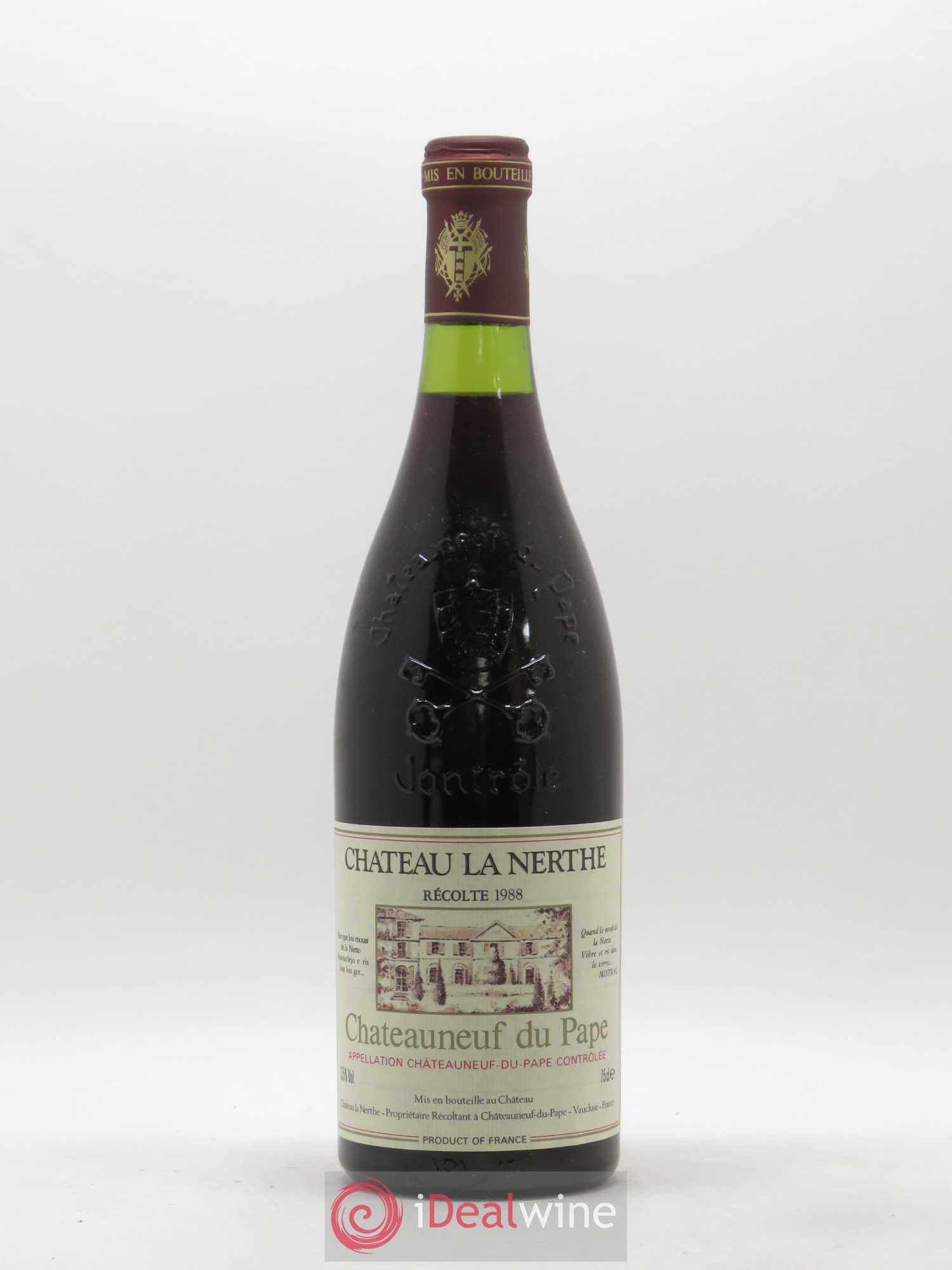 Châteauneuf-du-Pape Château la Nerthe Famille Richard 1988 - Lot de 1 bouteille - 0