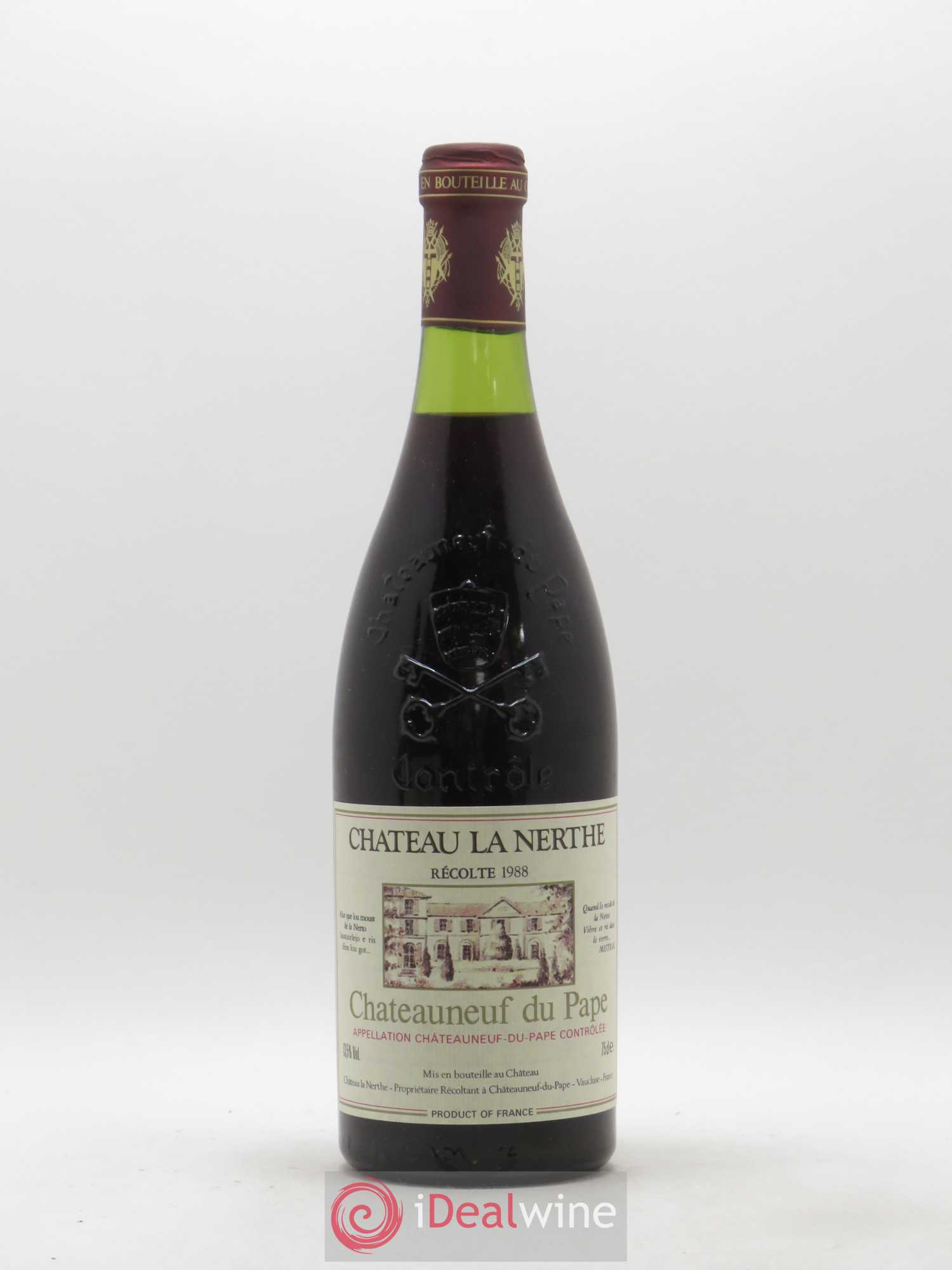 Châteauneuf-du-Pape Château la Nerthe Famille Richard 1988 - Lot de 1 bouteille - 0