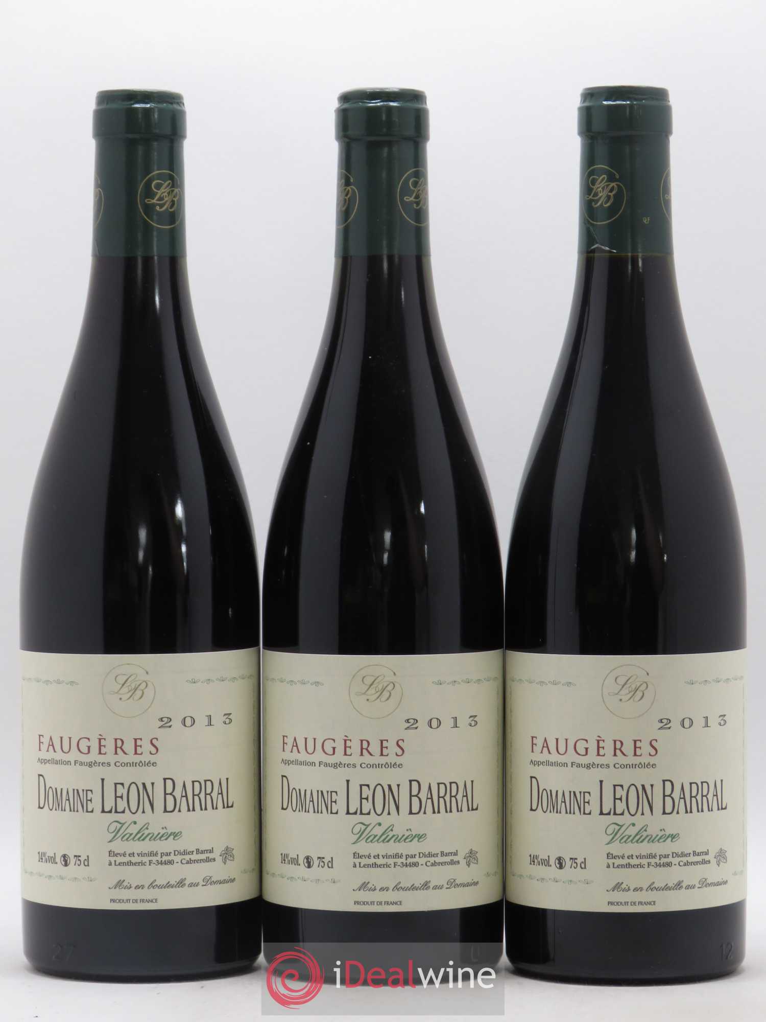 Faugères Valinière Domaine Léon Barral 2013 - Lot de 3 bouteilles - 0