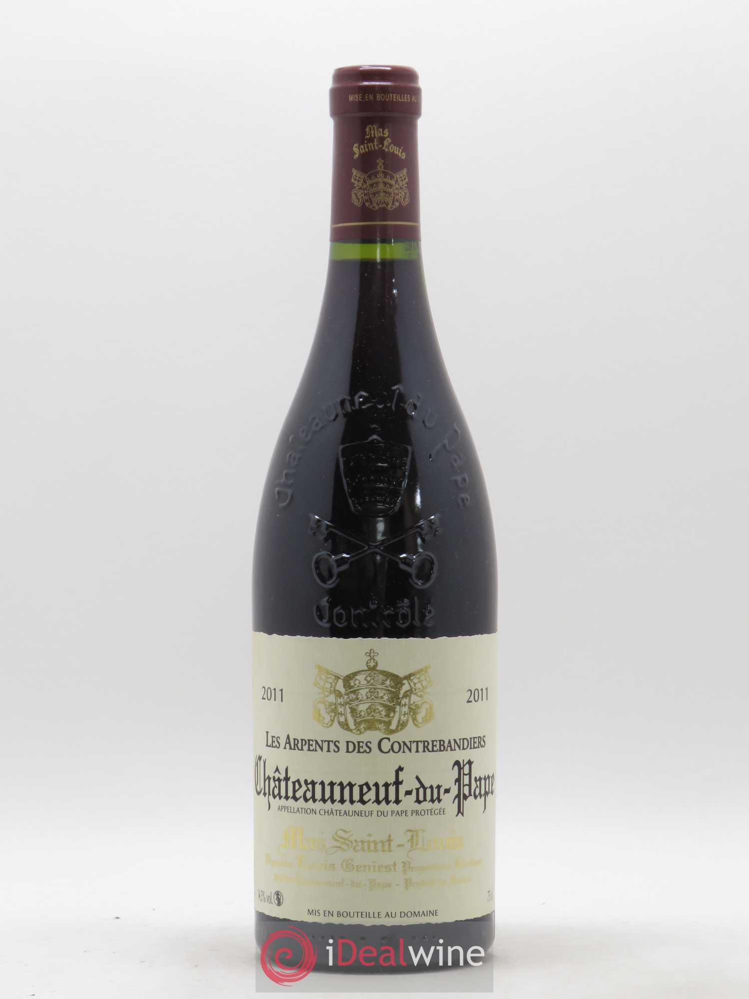 Châteauneuf-du-Pape Les Arpents des Contrebandiers Mas Saint-Louis 2011 - Lot de 1 bouteille - 0