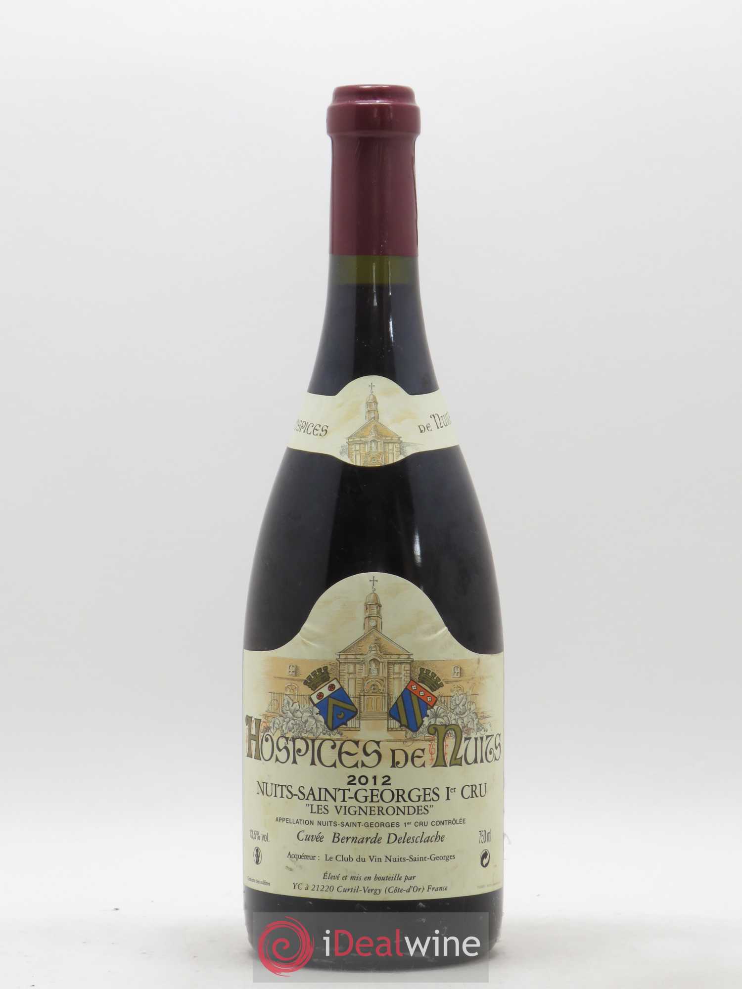 Nuits-Saint-Georges 1er Cru Hospices de nuits Les Vignerondes Cuvée Bernarde Delesclaches 2012 - Posten von 1 Flasche - 0