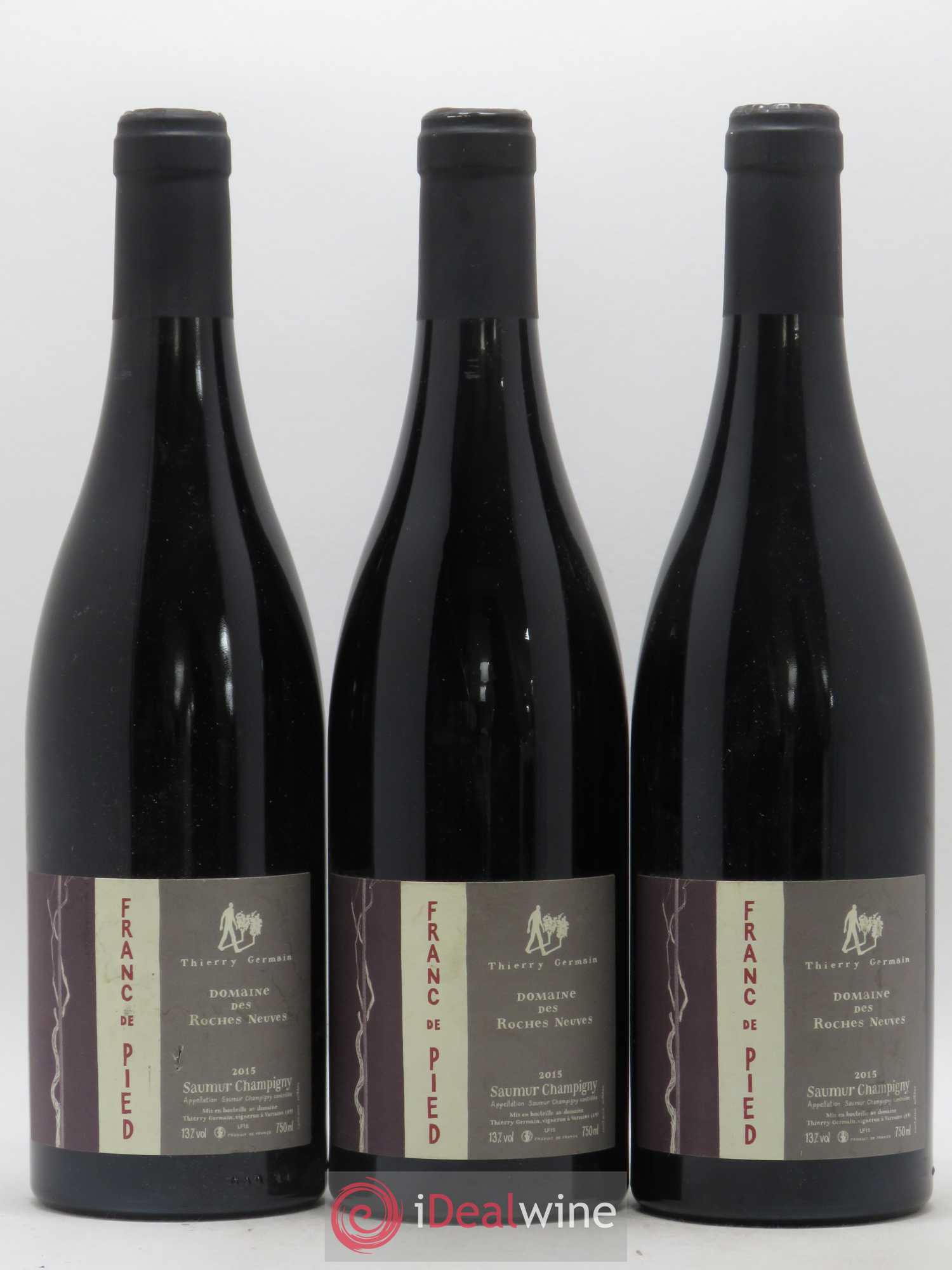 Saumur-Champigny Franc de pied Domaine des Roches Neuves - Thierry Germain 2015 - Lot de 3 bouteilles - 0