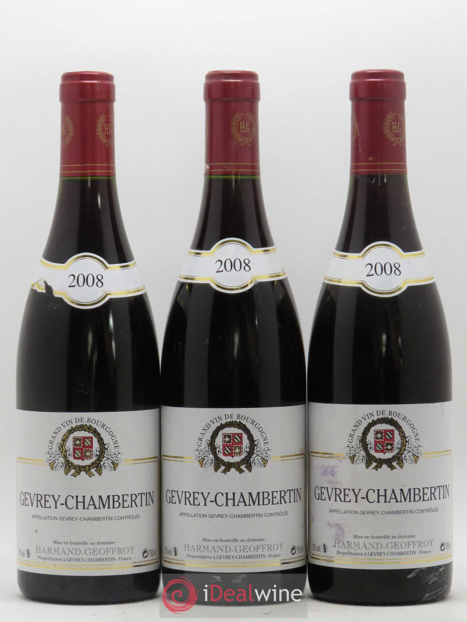 Gevrey-Chambertin Harmand-Geoffroy (Domaine) 2008 - Lot de 3 bouteilles - 0