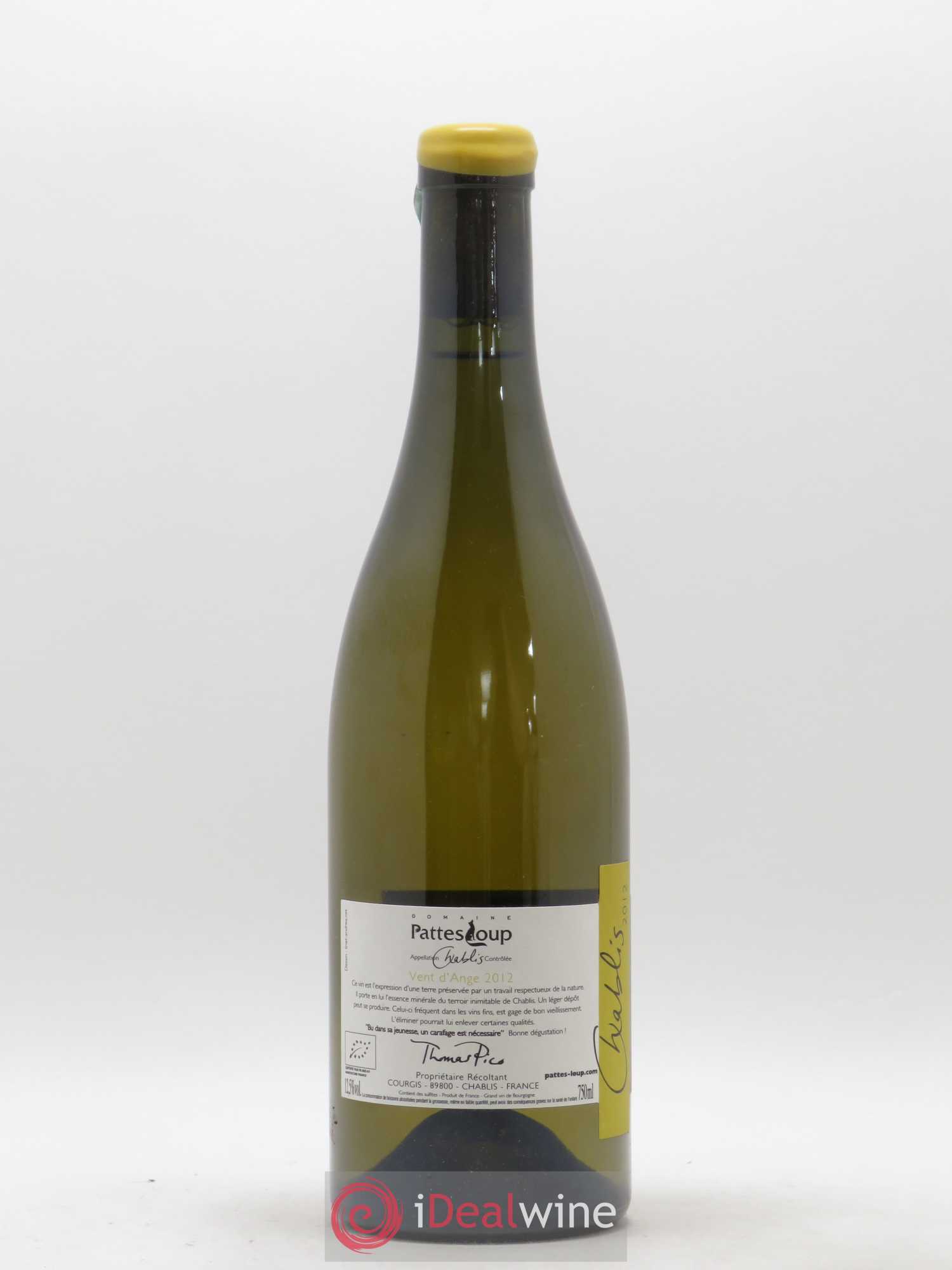 Chablis Vent d'Ange Pattes Loup (Domaine) 2012 - Lot de 1 bouteille - 1