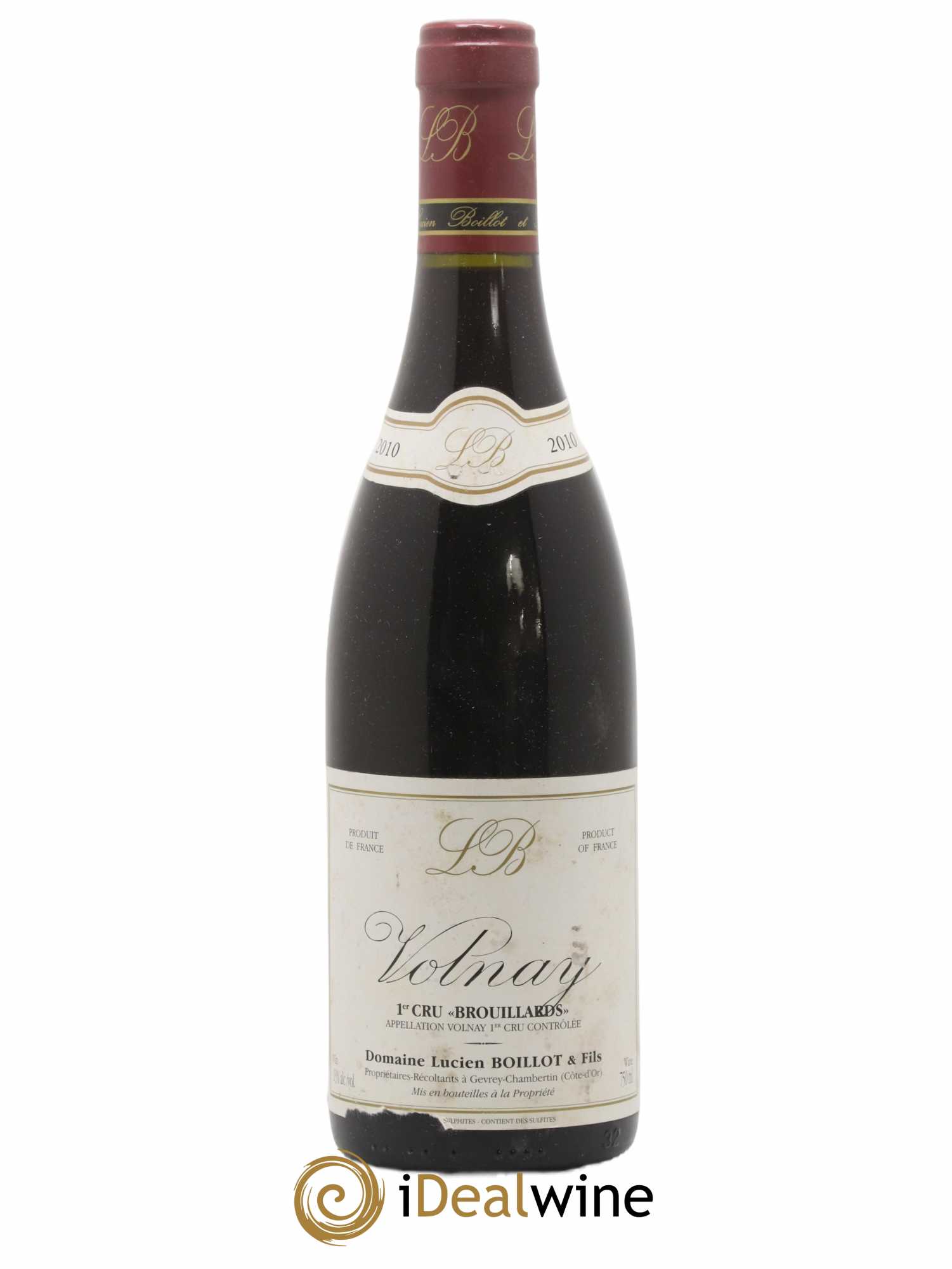Volnay 1er Cru Les Brouillards Lucien Boillot & Fils (Domaine) 2010 - Lot de 1 bouteille - 0