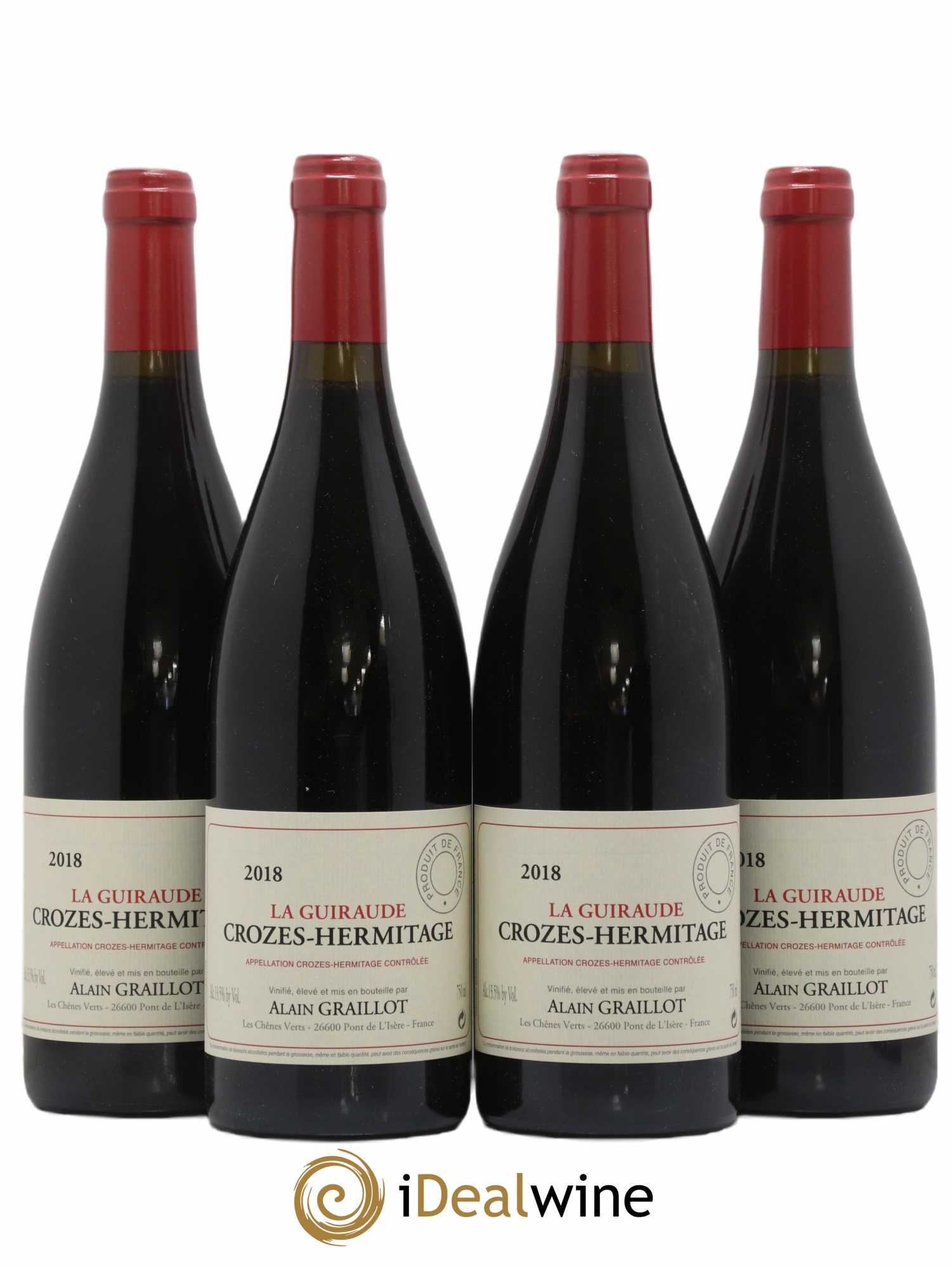 Crozes-Hermitage La Guiraude Domaine Graillot 2018 - Lot de 4 bouteilles - 0