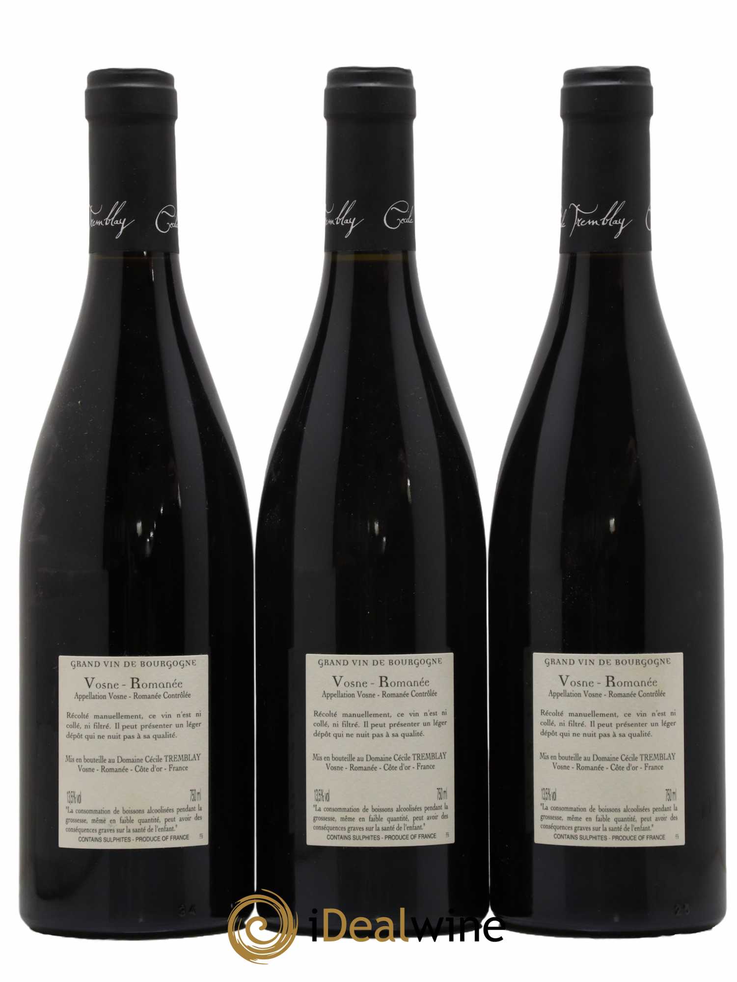 Vosne-Romanée Vieilles Vignes Cécile Tremblay 2018 - Lot de 3 bouteilles - 1