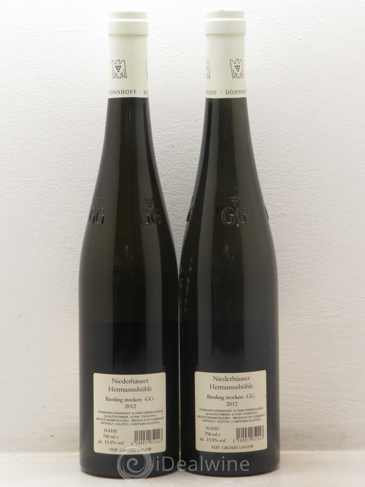 Riesling Weingut Dönnhoff Hermannshöhle Riesling trocken Grosses Gewächs 2012 - Lotto di 2 bottiglie - 1