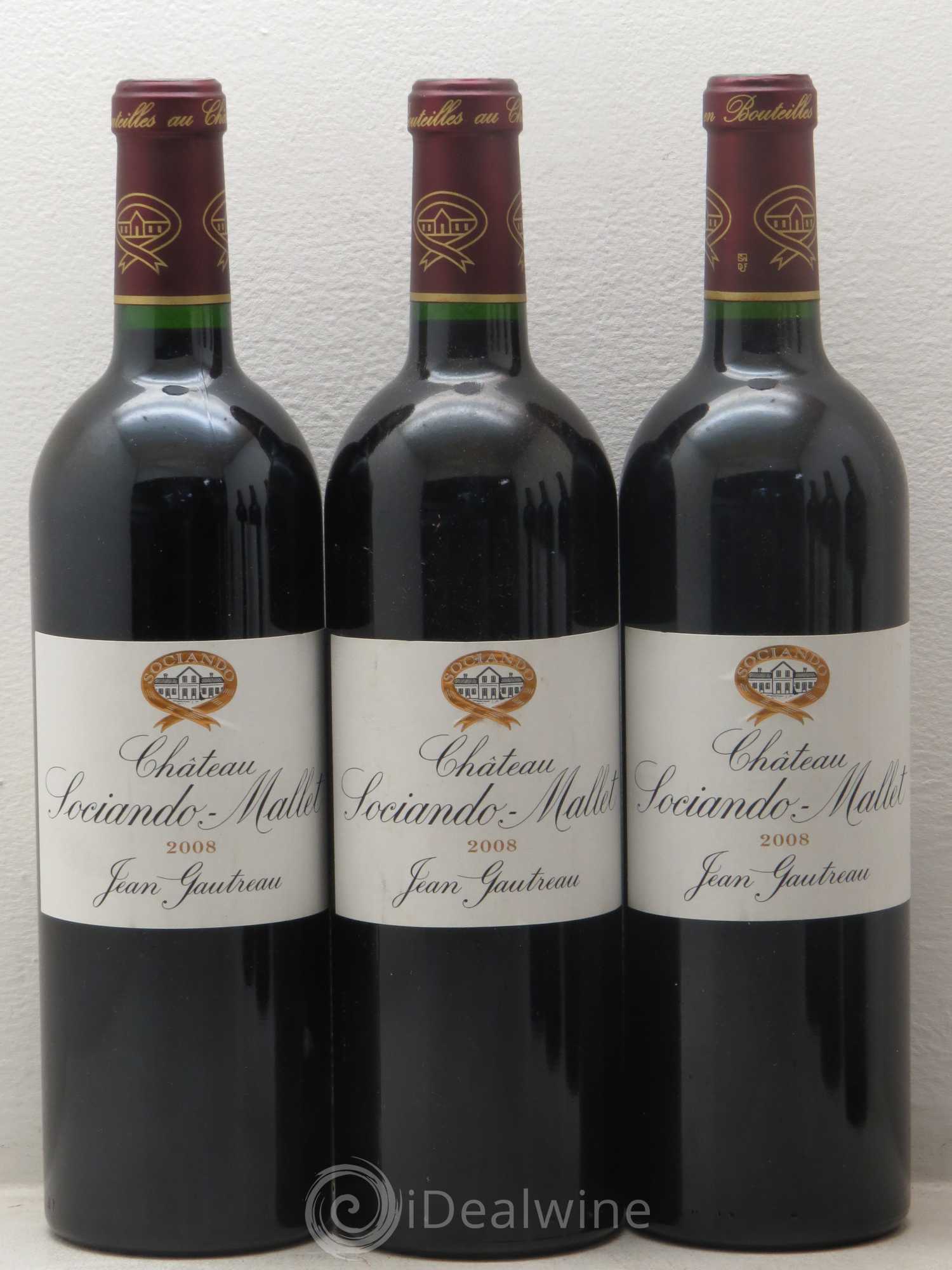 Château Sociando Mallet 2008 - Lot de 6 bouteilles - 1