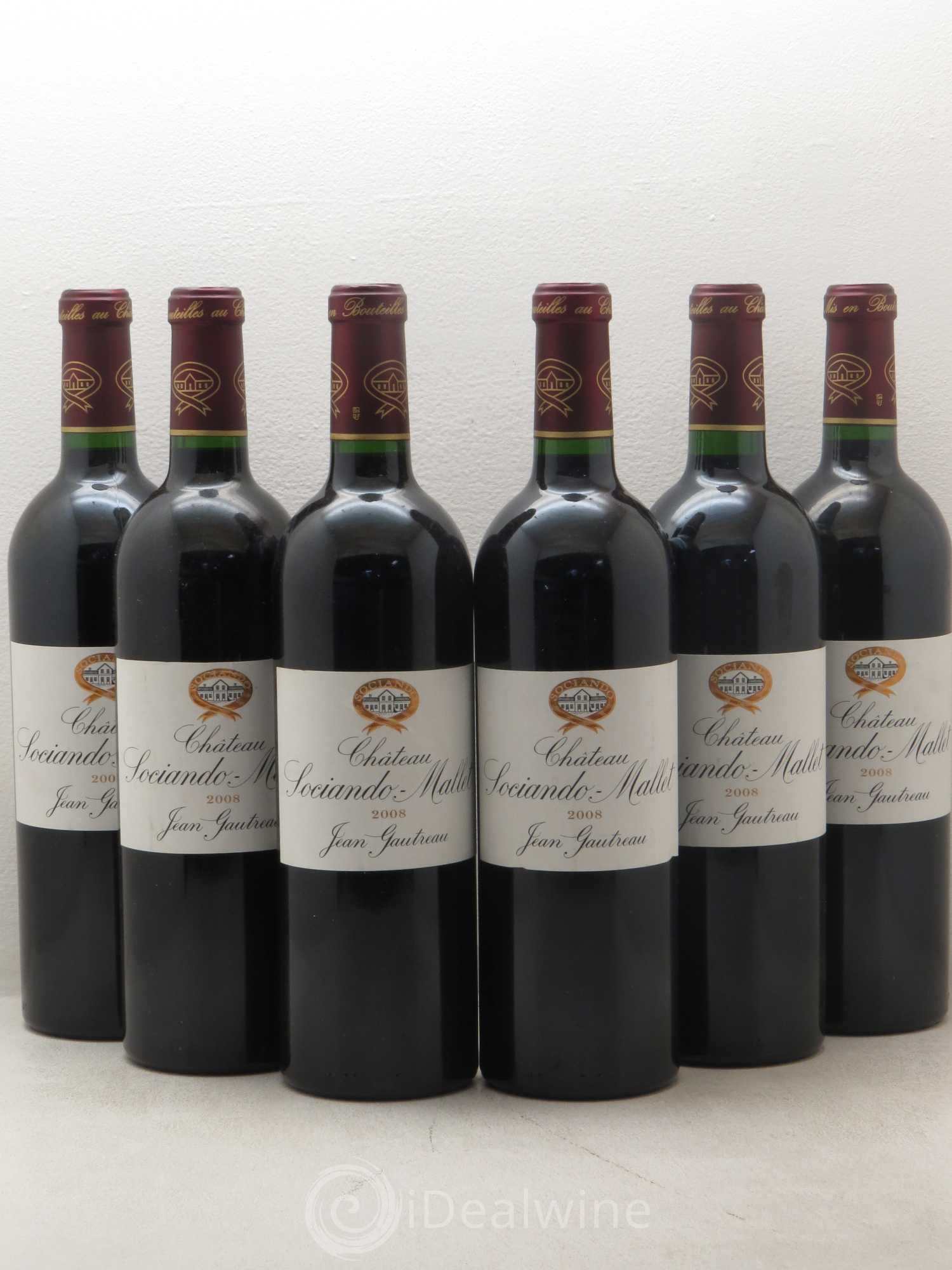 Château Sociando Mallet 2008 - Lot de 6 bouteilles - 0