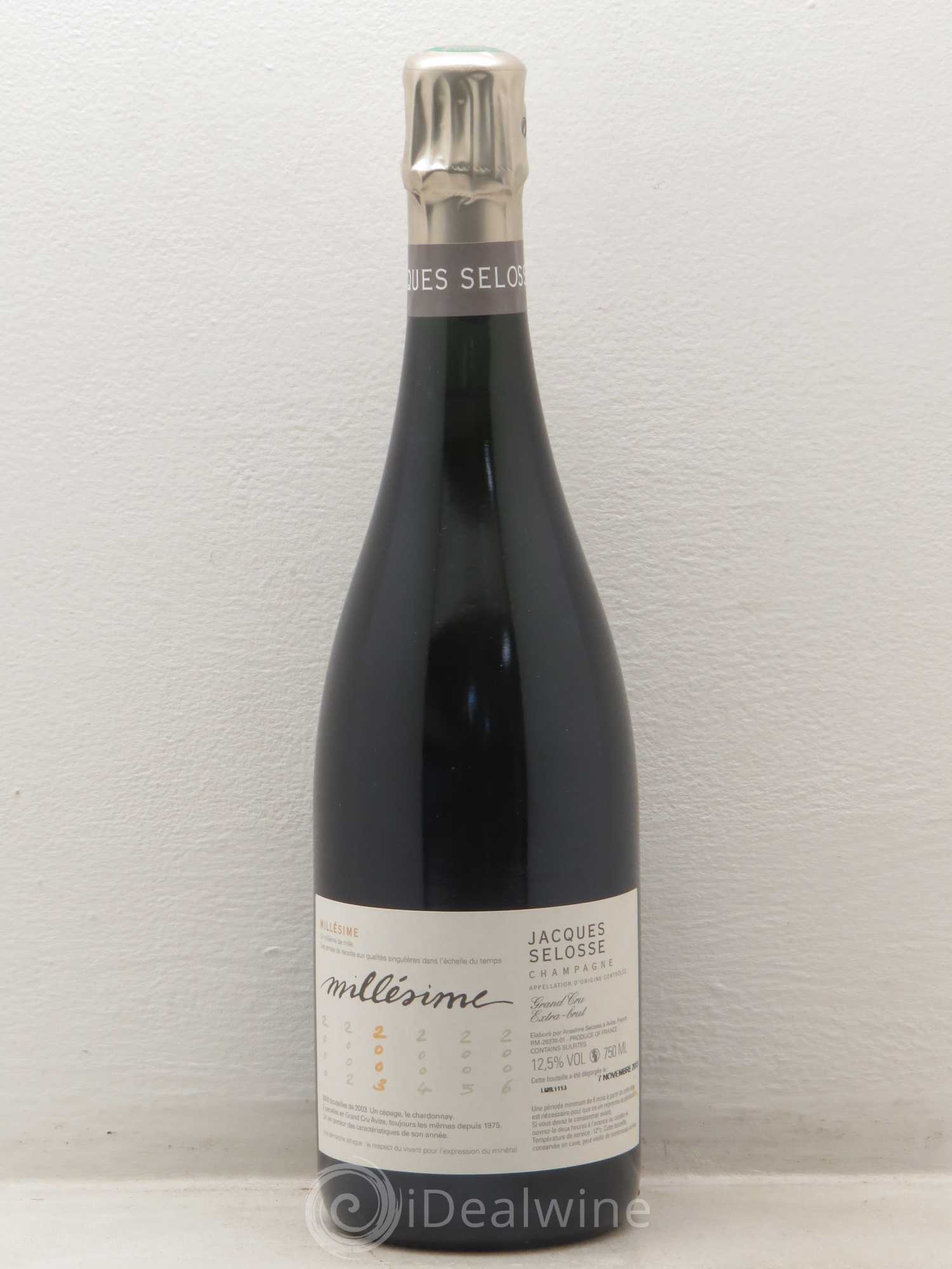 Blanc de Blancs Grand Cru Extra-Brut Jacques Selosse 2003 - Lot of 1 bottle - 0