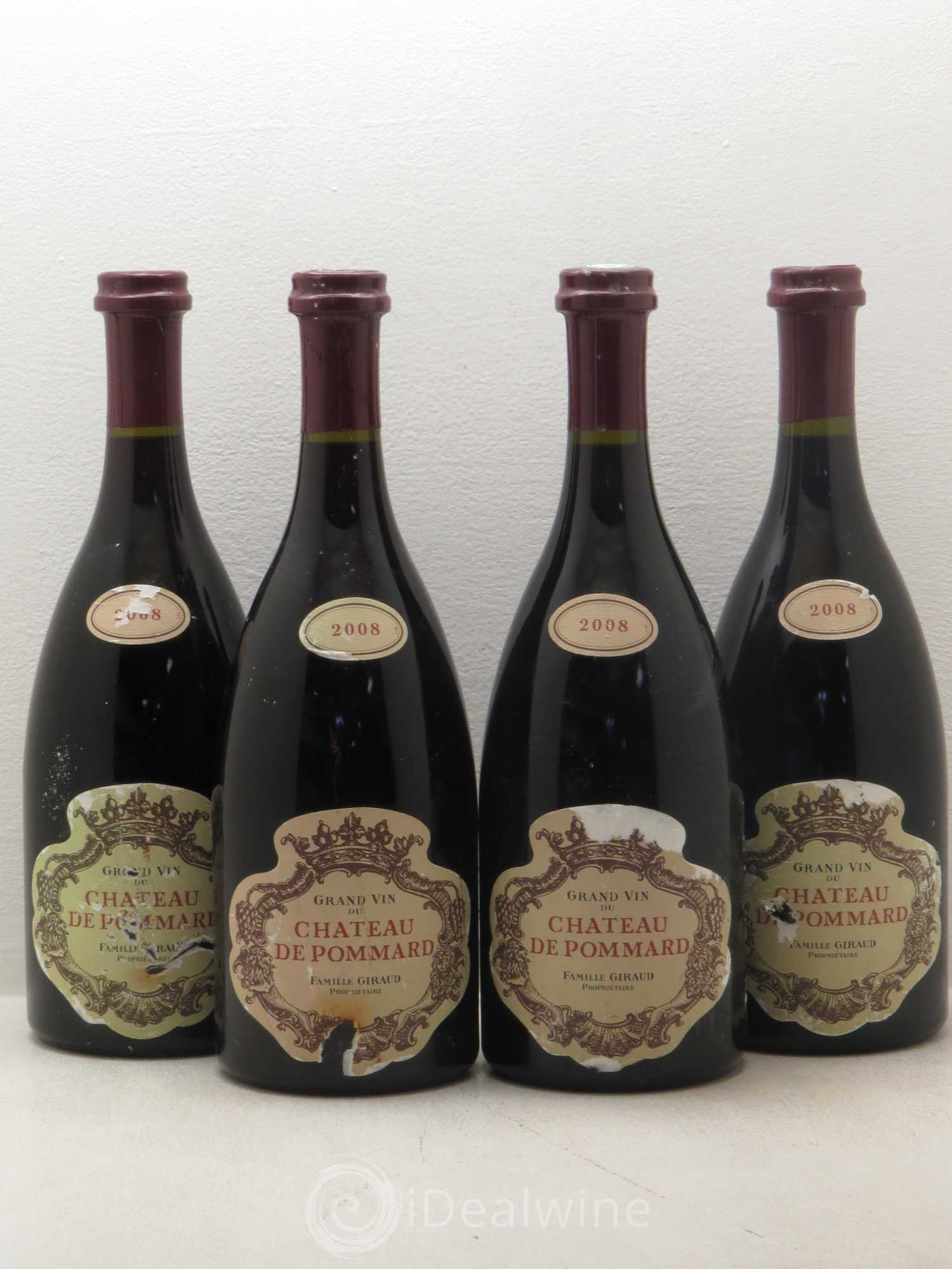 Pommard Château de Pommard 2008 - Lot de 4 bouteilles - 0