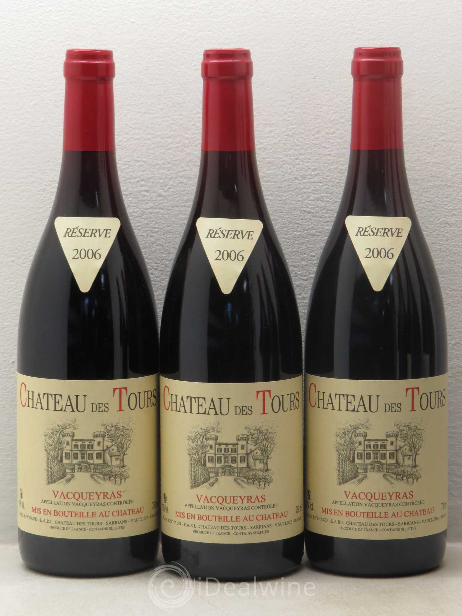 Vacqueyras Château des Tours Emmanuel Reynaud 2006 - Lot de 6 bouteilles - 1