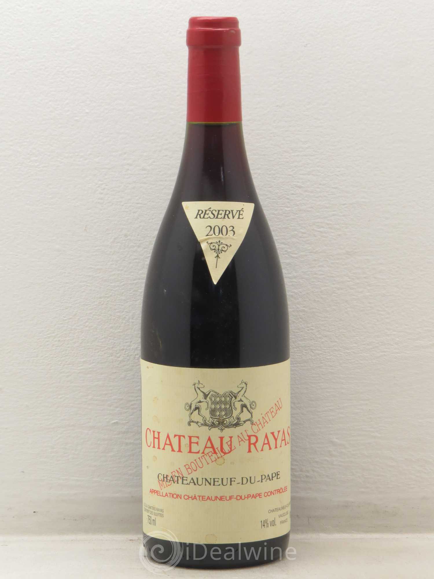Châteauneuf-du-Pape Château Rayas Emmanuel Reynaud 2003 - Lot de 1 bouteille - 0