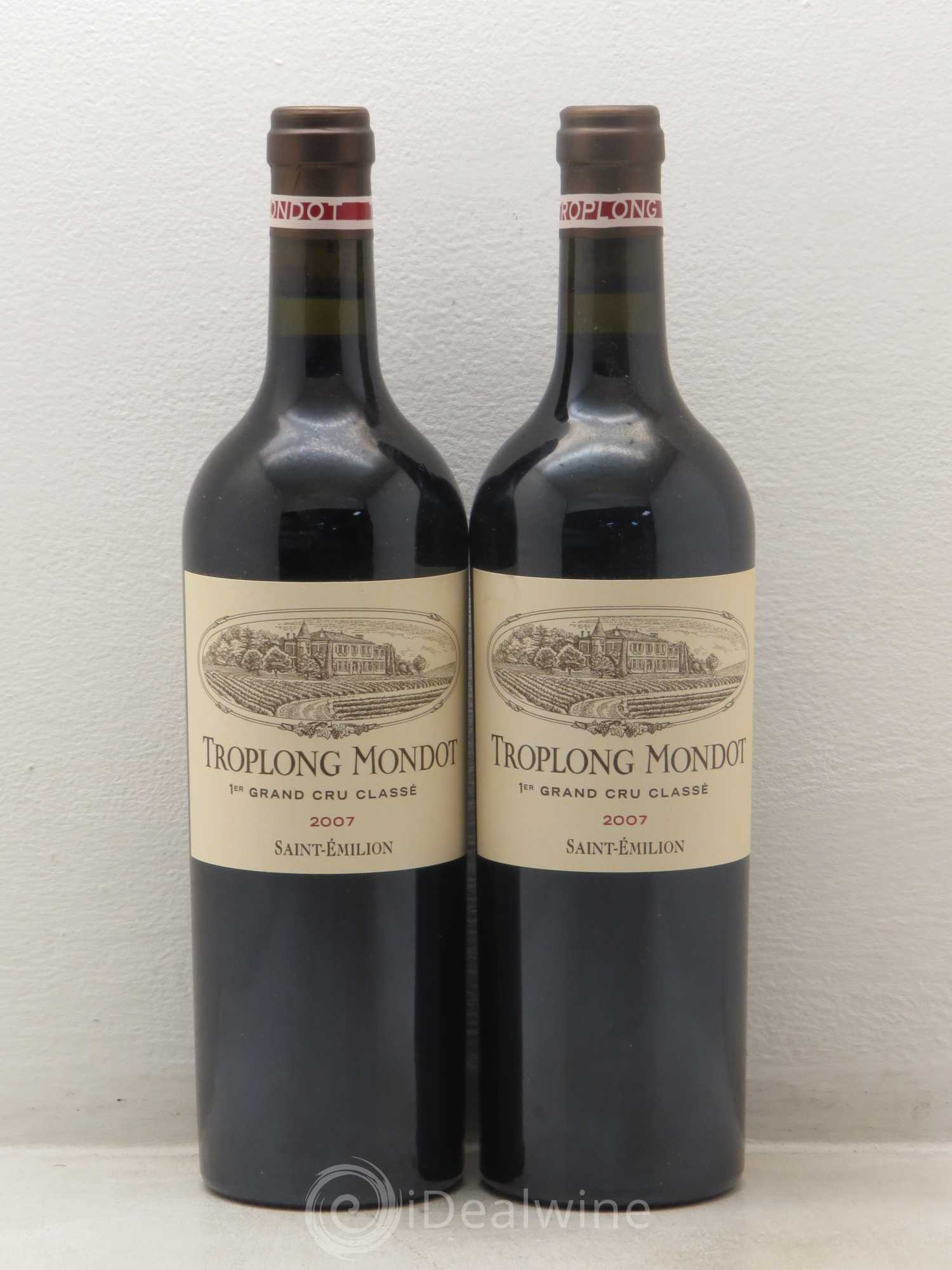 Château Troplong Mondot 1er Grand Cru Classé B 2007 - Lot de 2 bouteilles - 0