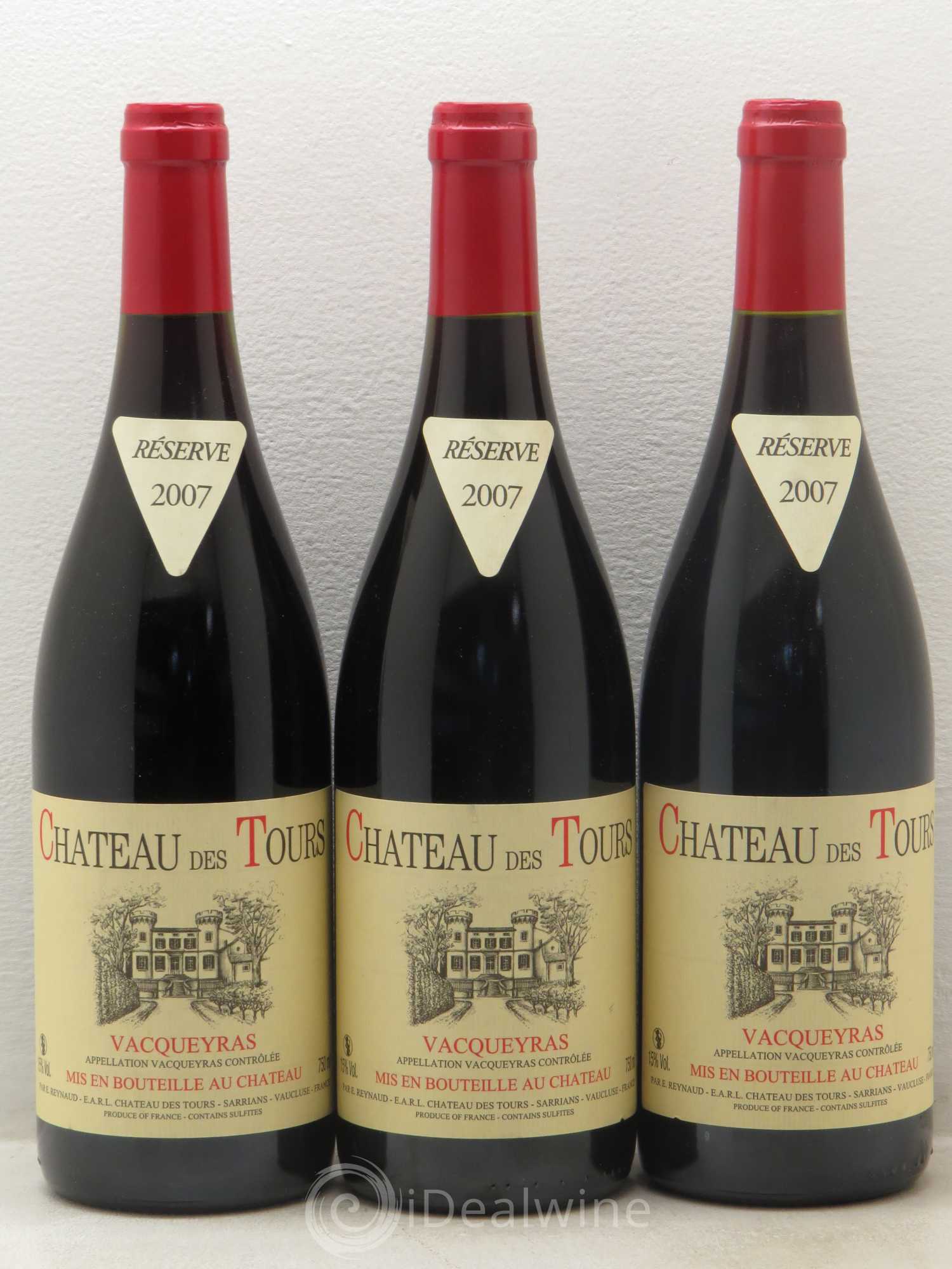Vacqueyras Château des Tours Emmanuel Reynaud 2007 - Lot de 6 bouteilles - 2