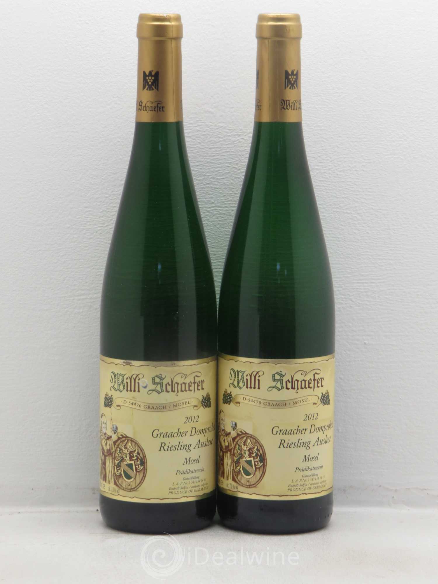 Riesling Willi Schaefer Graacher Domprobst Riesling Auslese 2012 - Posten von 2 Flaschen - 0