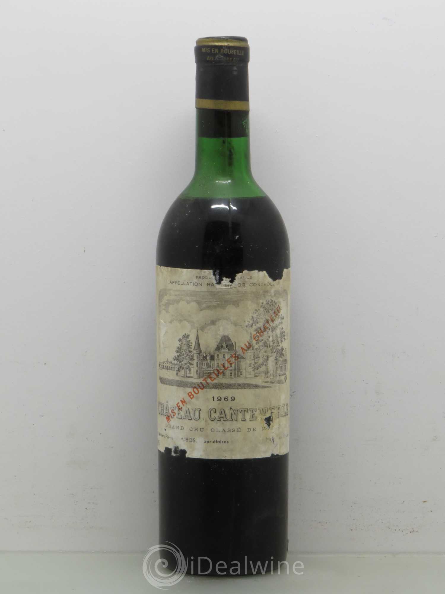 Château Cantemerle 5ème Grand Cru Classé 1969 - Lot de 1 bouteille - 0