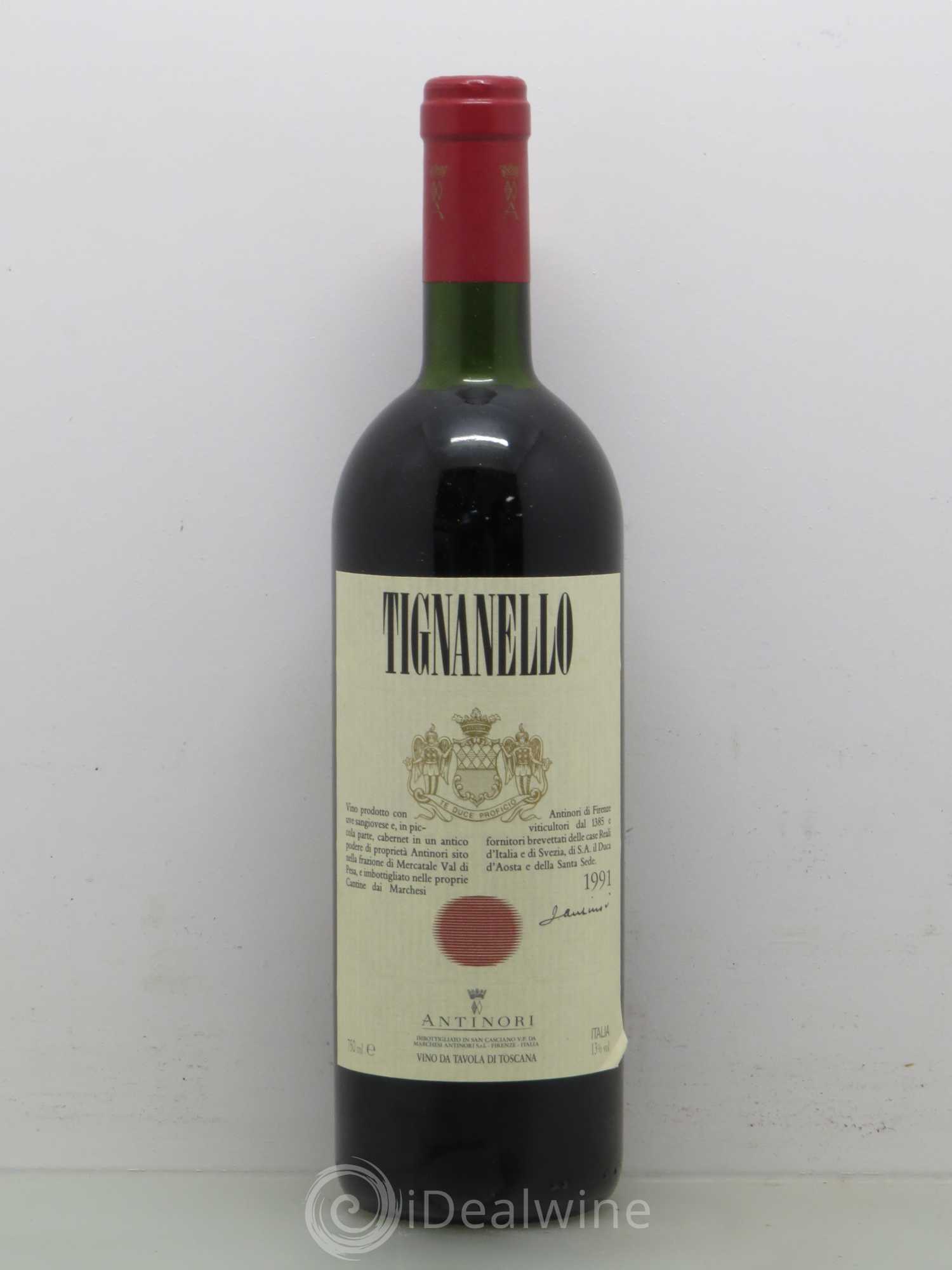 Toscana IGT Tignanello Tenuta Tignanello - Marchesi Antinori 1991 - Lot de 1 bouteille - 0