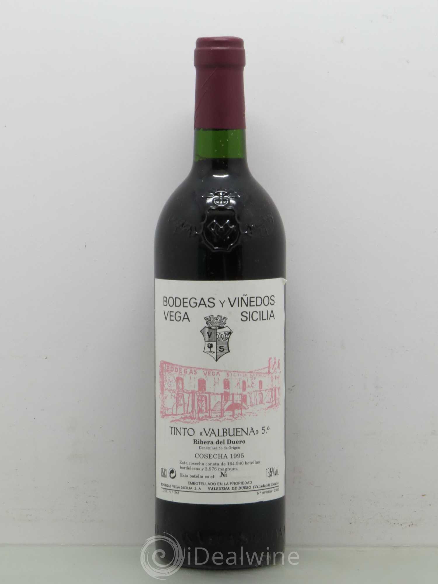Ribera Del Duero DO Vega Sicilia Valbuena 5 ano Famille Alvarez 1995 - Lot de 1 bouteille - 0