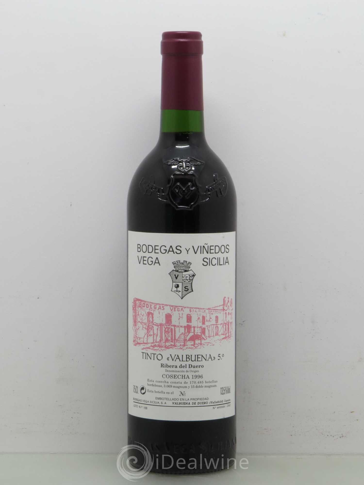 Ribera Del Duero DO Vega Sicilia Valbuena 5 ano Famille Alvarez 1996 - Lot de 1 bouteille - 0