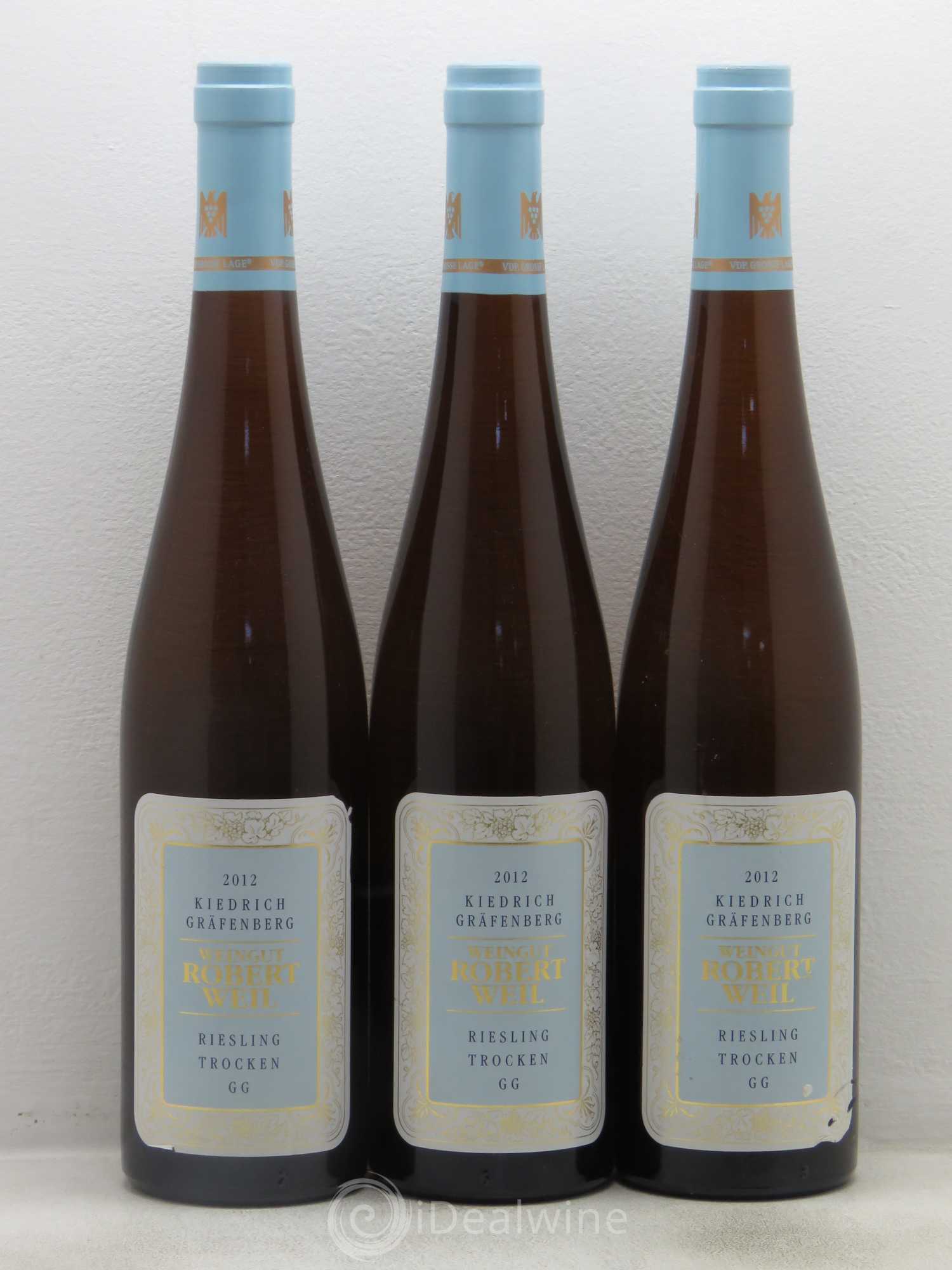 Riesling Robert Weil Kiedrich Gräfenberg Riesling Grosses Gewächs Trocken 2012 - Lotto di 3 bottiglie - 0