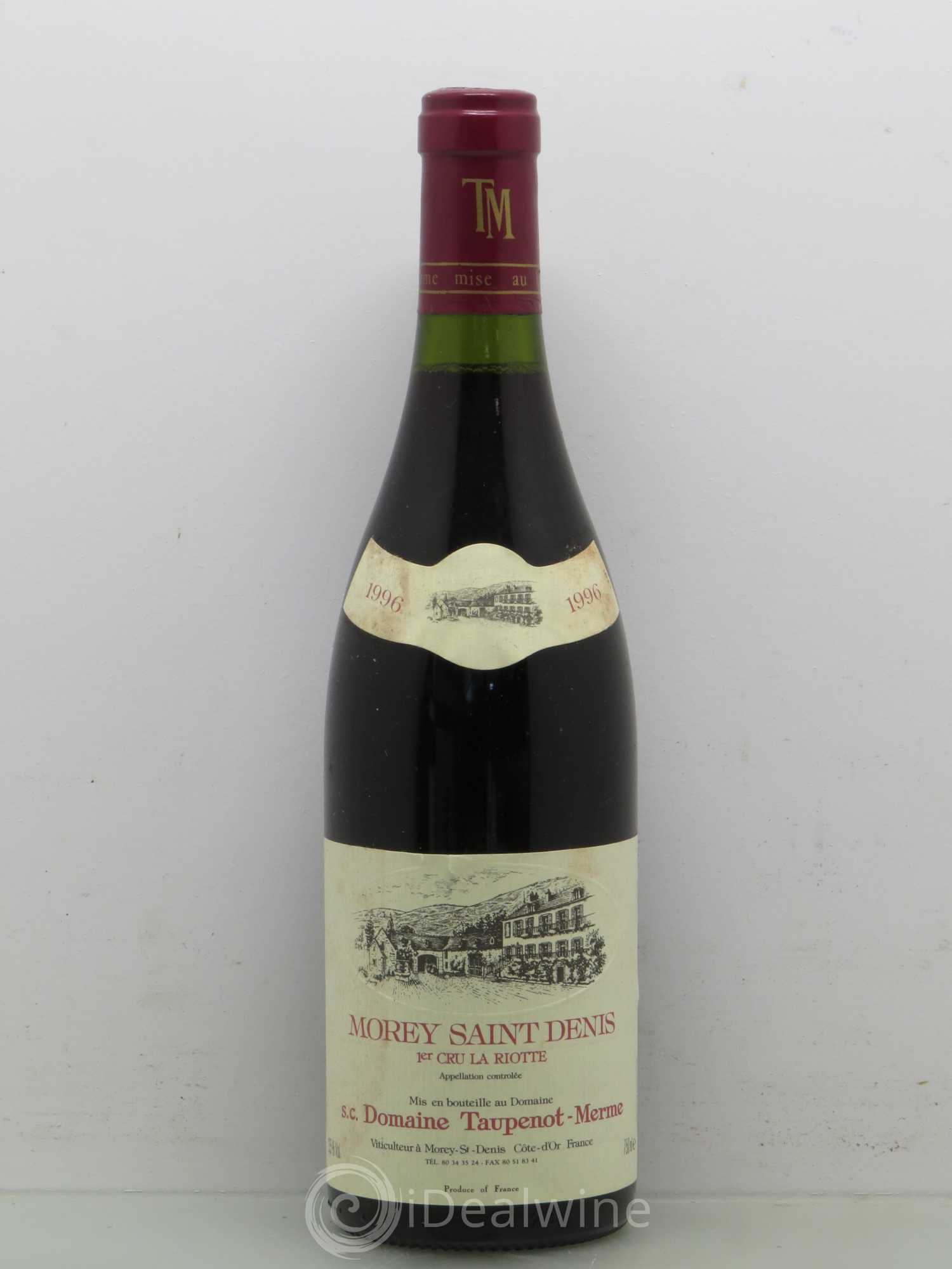 Morey-Saint-Denis 1er Cru La Riotte Taupenot Merme 1996 - Lot de 1 bouteille - 0