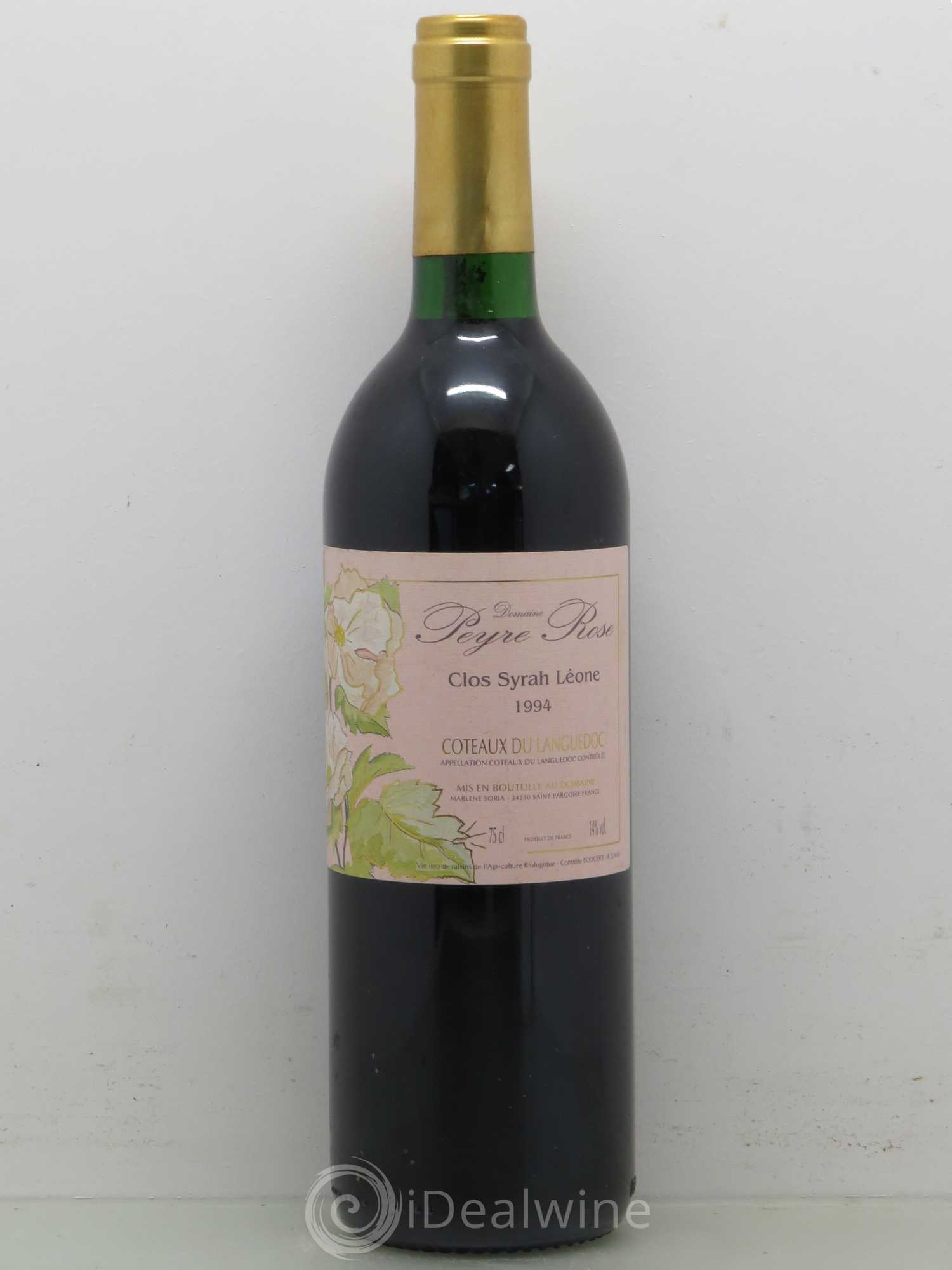 Coteaux du Languedoc Domaine Peyre Rose Belle Léone (anciennement Syrah Léone) Marlène Soria 1994 - Lot de 1 bouteille - 0