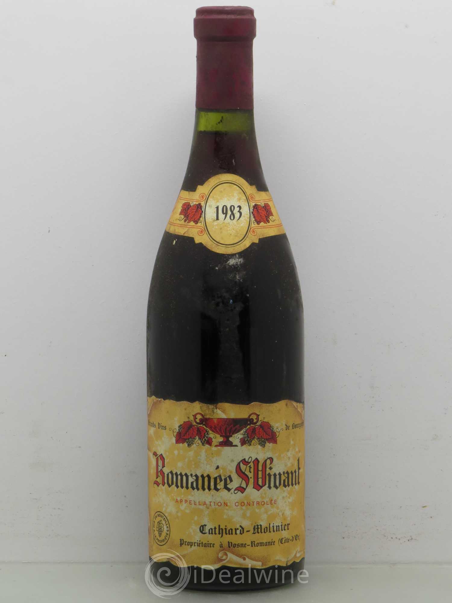 Romanée-Saint-Vivant Grand Cru Domaine Cathiard Molinier 1983 - Lot de 1 bouteille - 0