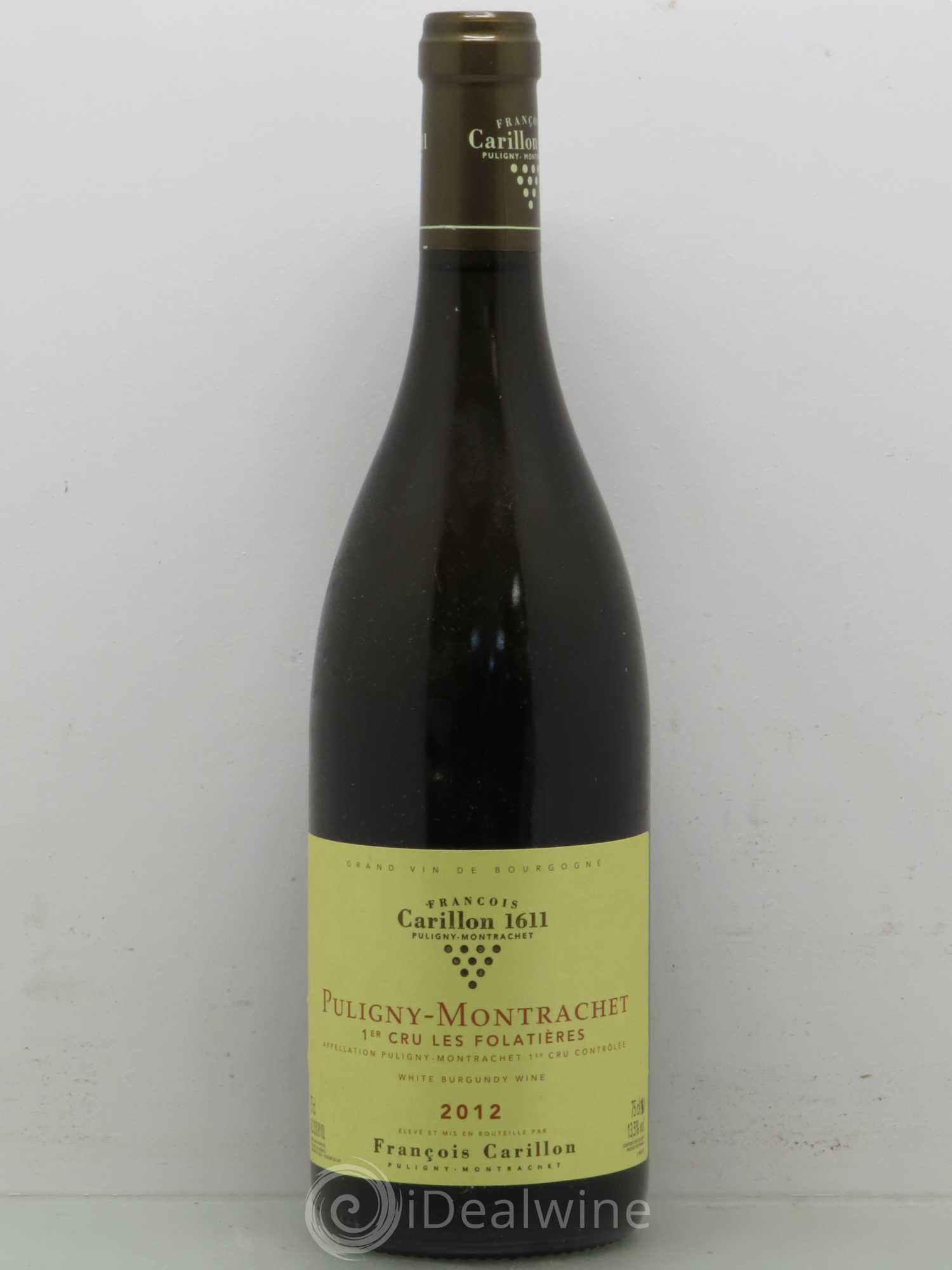 Puligny-Montrachet 1er Cru Les Folatieres Francois Carillon 2012 - Posten von 1 Flasche - 0
