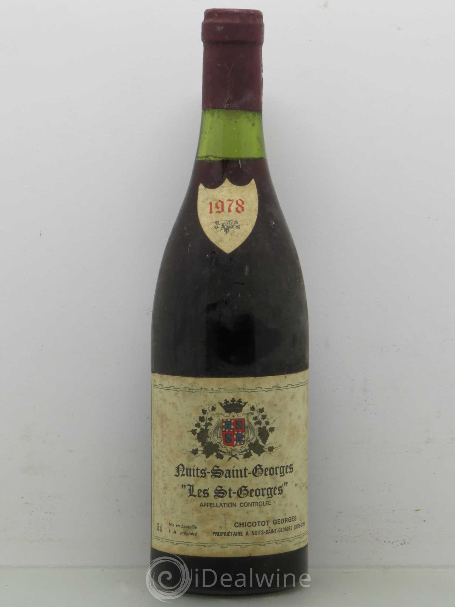 Nuits-Saint-Georges 1er Cru Les Saints-Georges Chicotot 1978 - Posten von 1 Flasche - 0