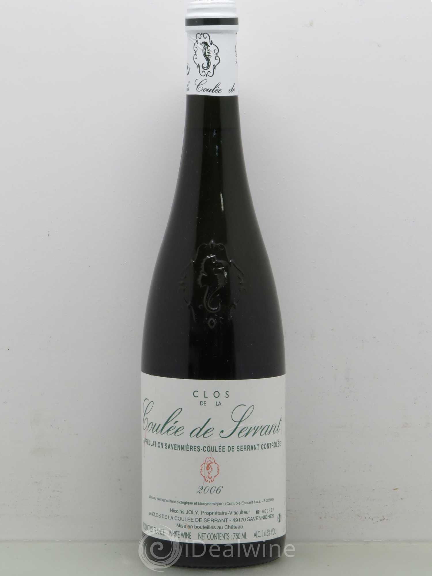Savennières Clos de la Coulée de Serrant Vignobles de la Coulée de Serrant - Nicolas Joly 2006 - Lot de 1 bouteille - 0