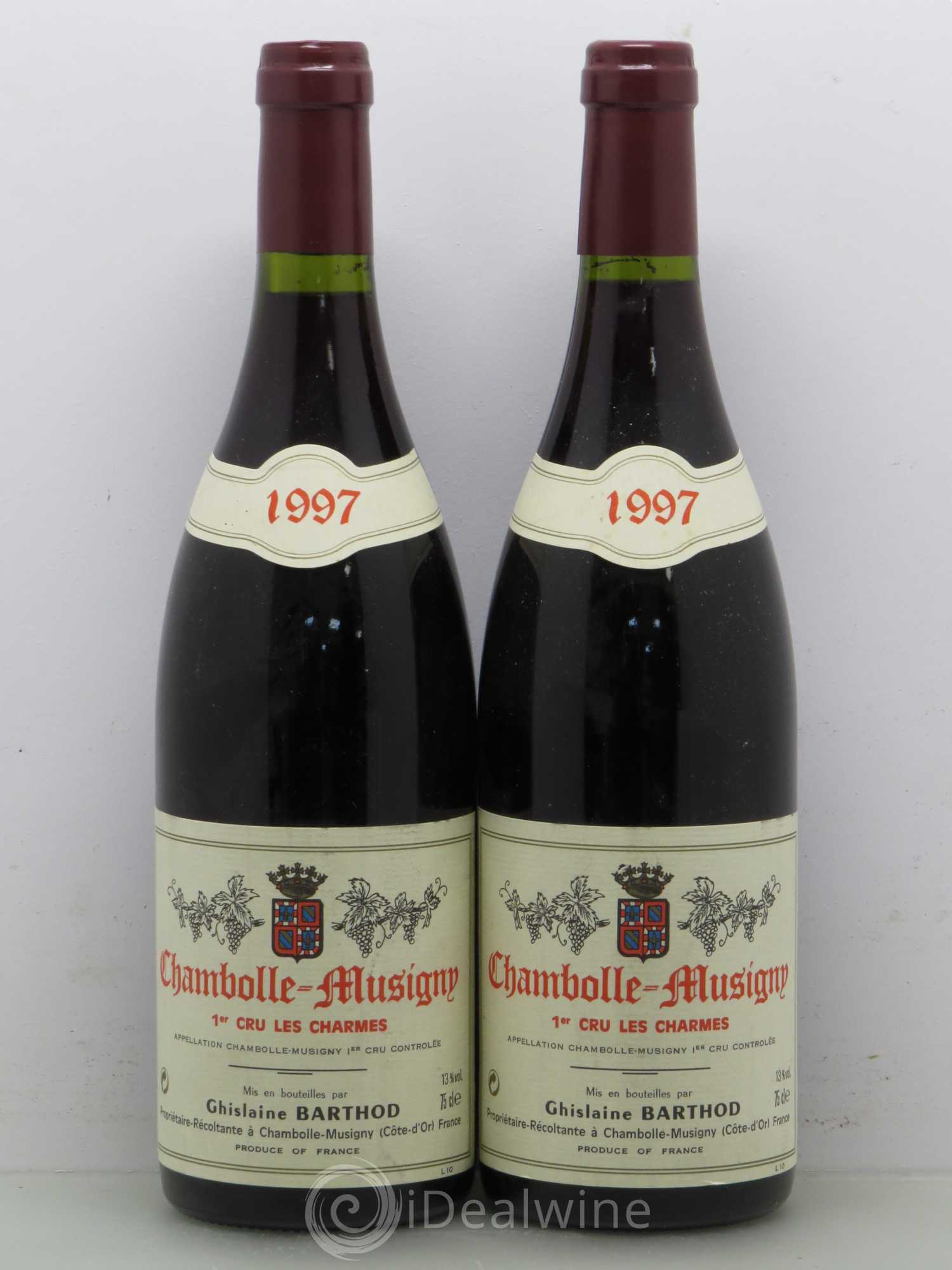 Chambolle-Musigny 1er Cru Les Charmes Ghislaine Barthot 1997 - Posten von 2 Flaschen - 0