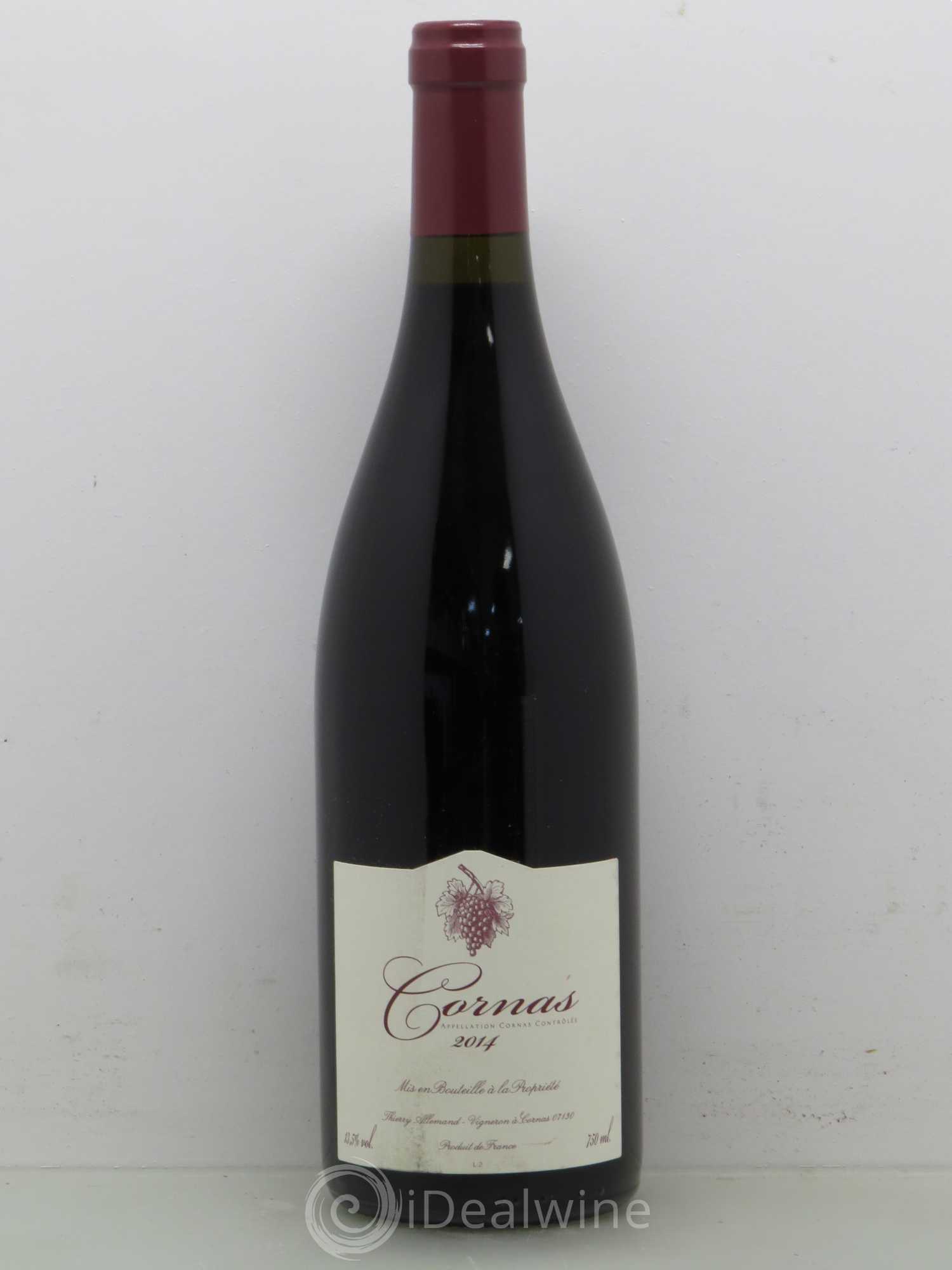Cornas Thierry Allemand Cuvée sans souffre 2014 - Posten von 1 Flasche - 0