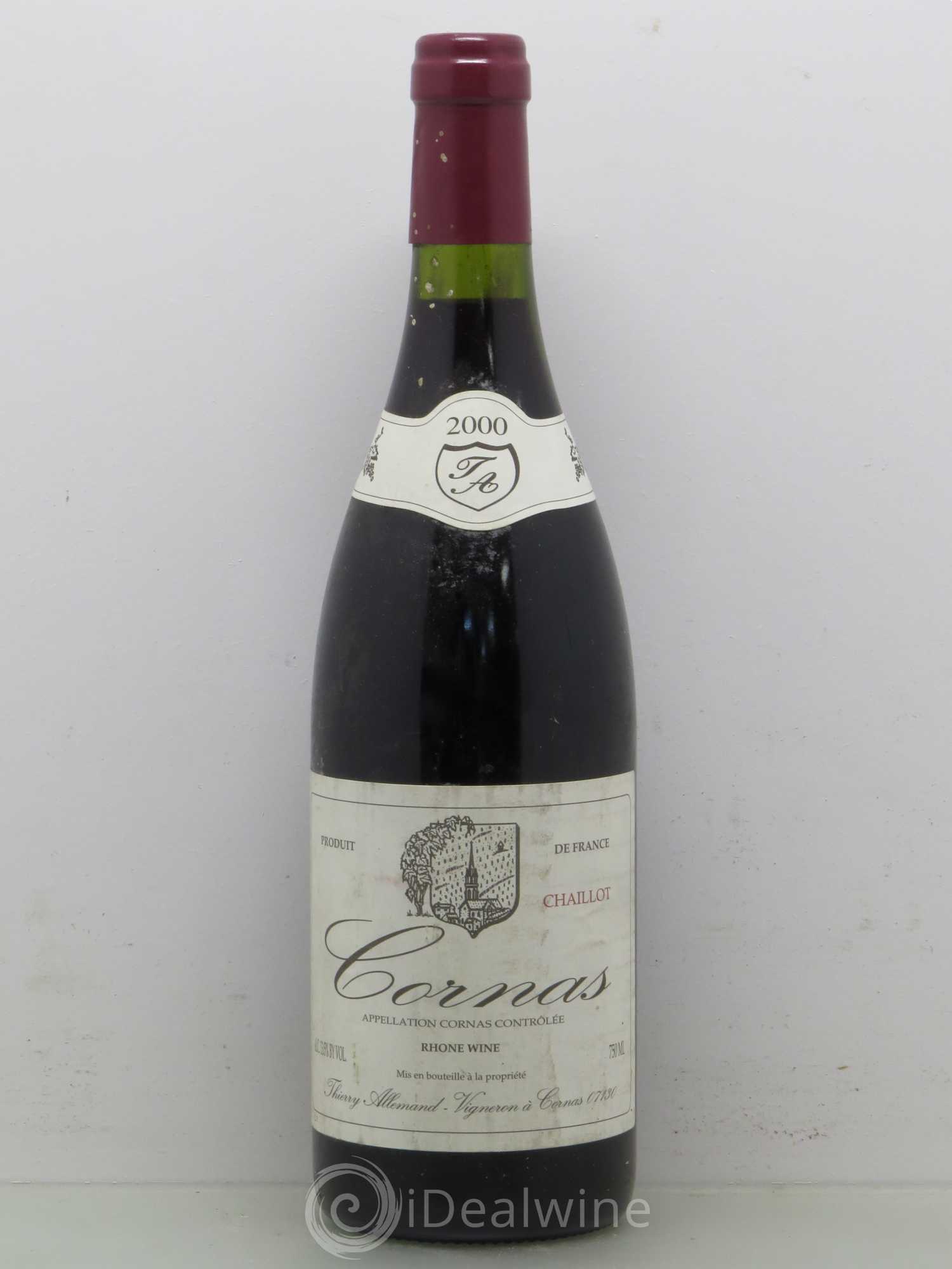 Cornas Chaillot Thierry Allemand 2000 - Lot de 1 bouteille - 0