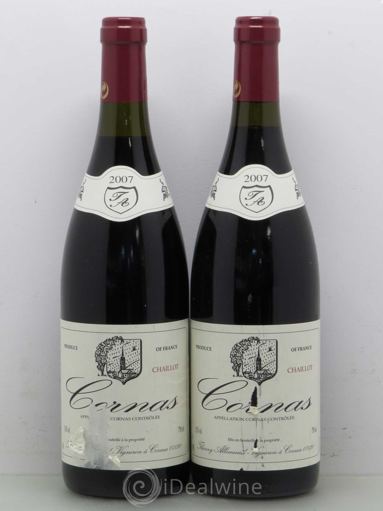 Cornas Chaillot Thierry Allemand 2007 - Lot de 2 bouteilles - 0