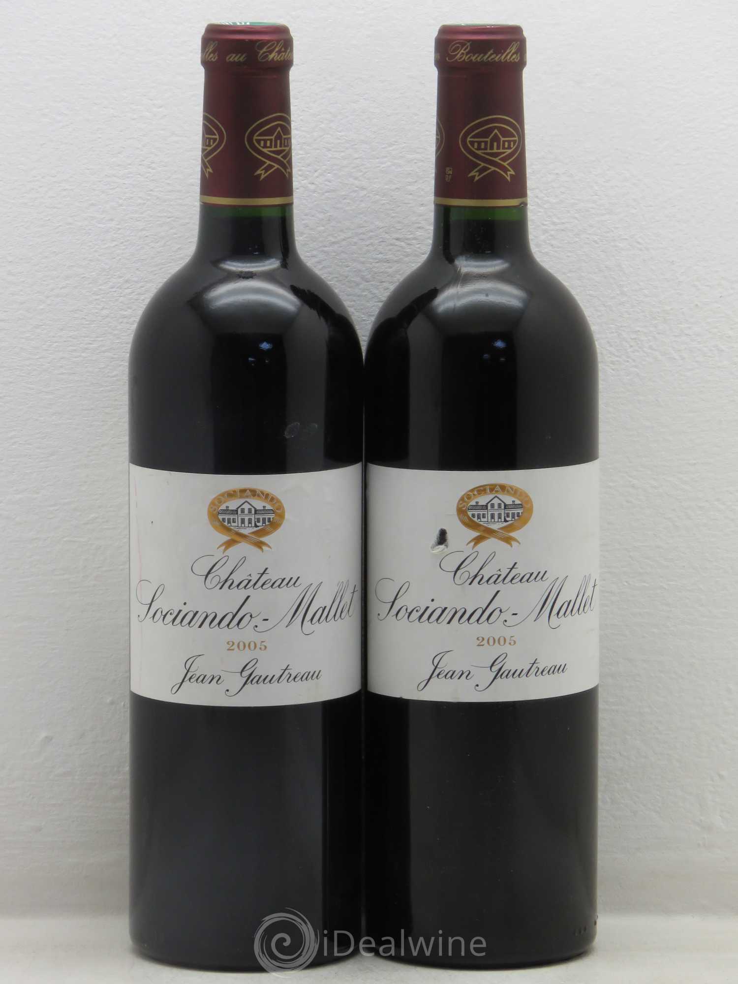 Château Sociando Mallet 2005 - Lot de 2 bouteilles - 0
