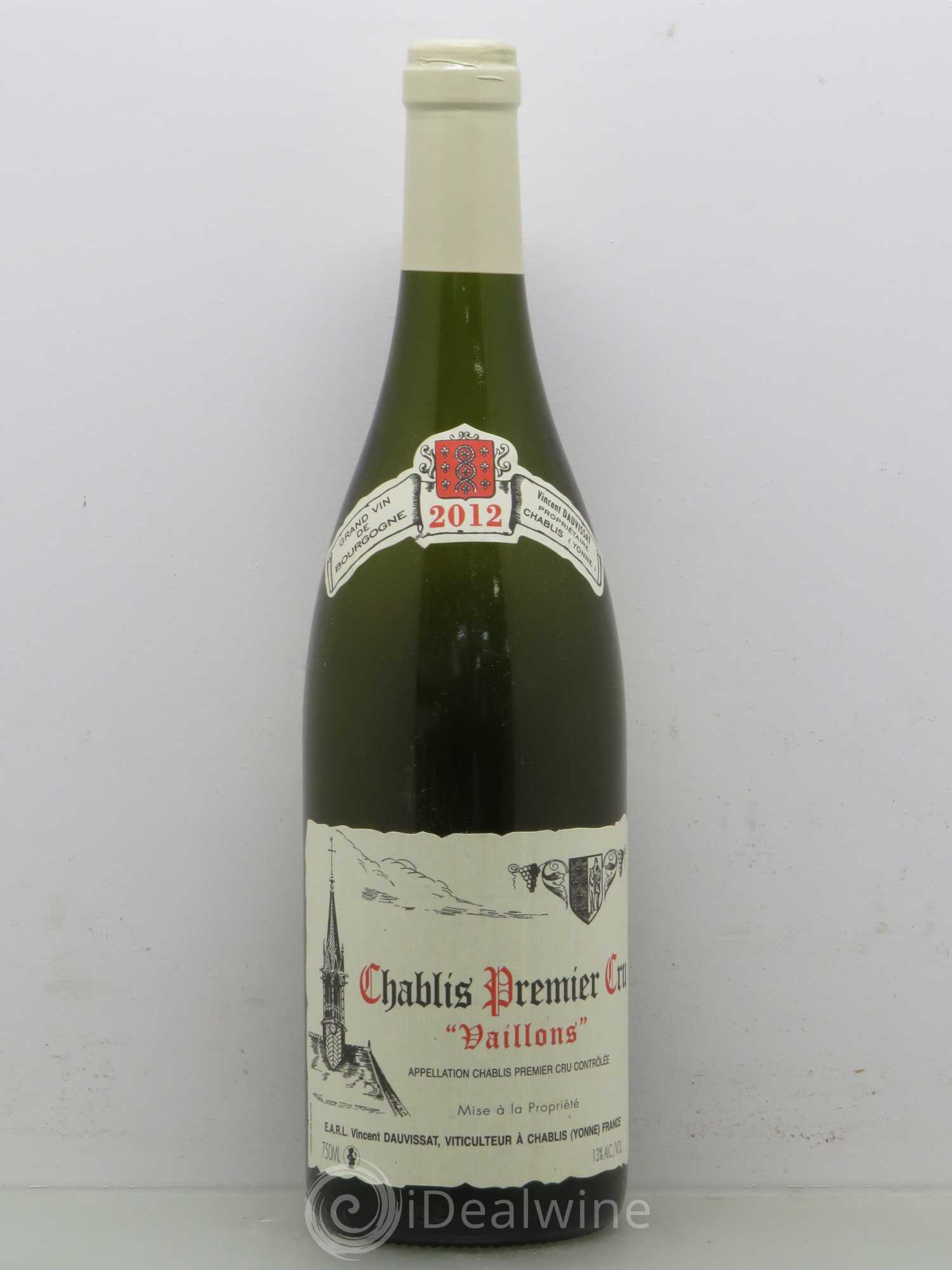 Chablis 1er Cru Vaillons Vincent Dauvissat (Domaine) (sans prix de réserve) 2012 - Lot de 1 bouteille - 0