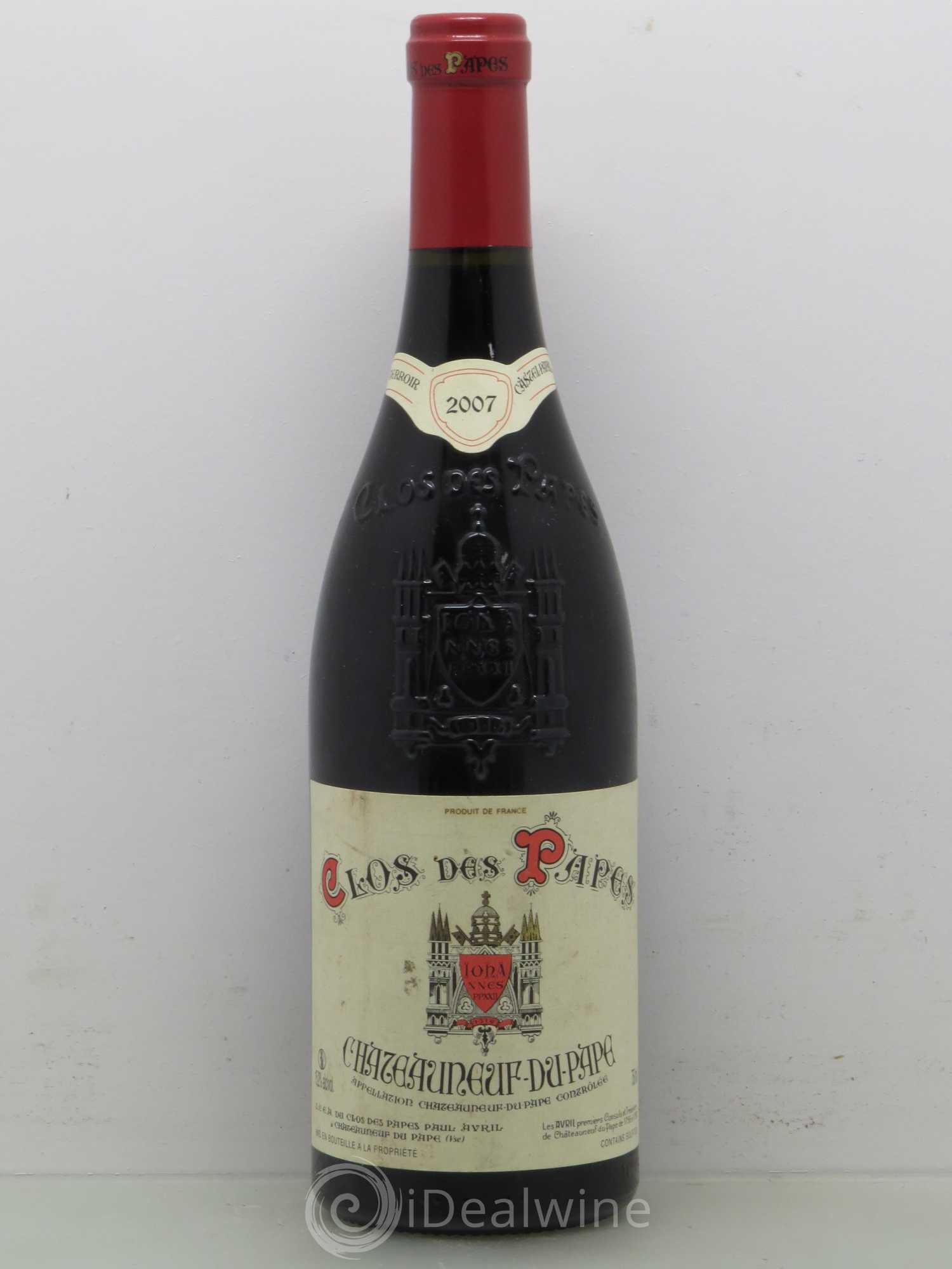 Châteauneuf-du-Pape Clos des Papes - Paul Avril 2007 - Lot de 1 bouteille - 0