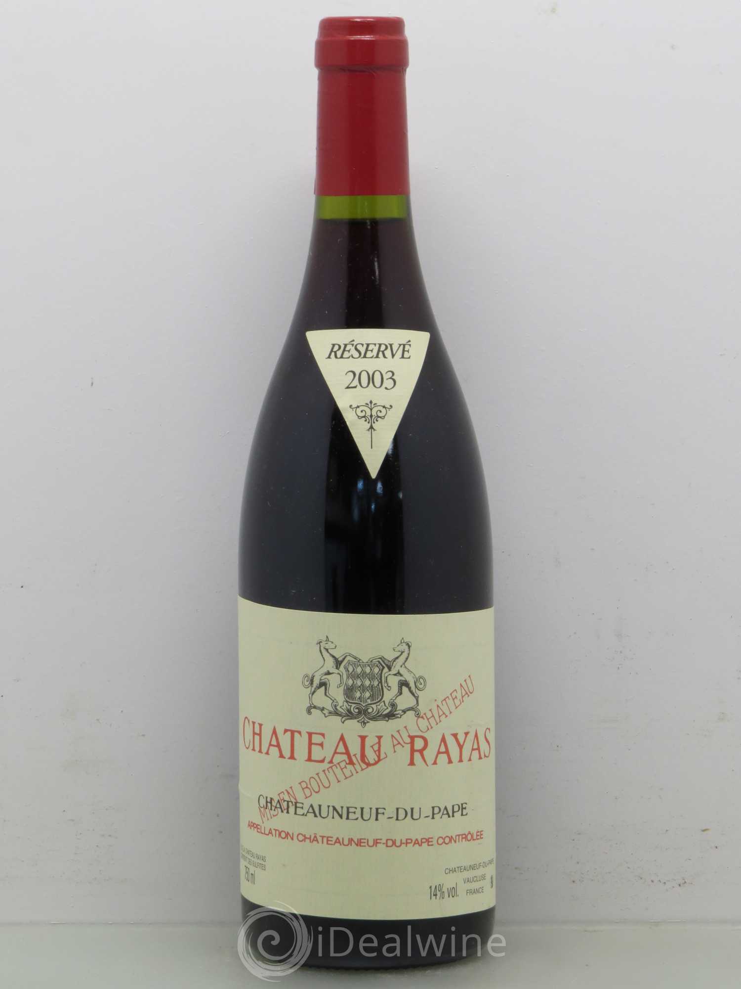 Châteauneuf-du-Pape Château Rayas Emmanuel Reynaud 2003 - Lot de 1 bouteille - 0