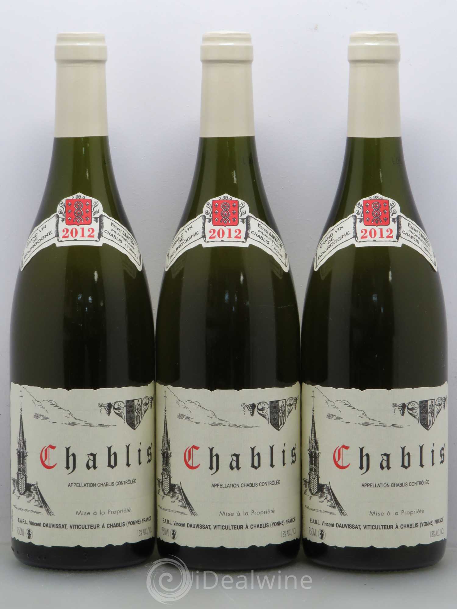 Chablis Vincent Dauvissat (Domaine) 2012 - Lot de 5 bouteilles - 1