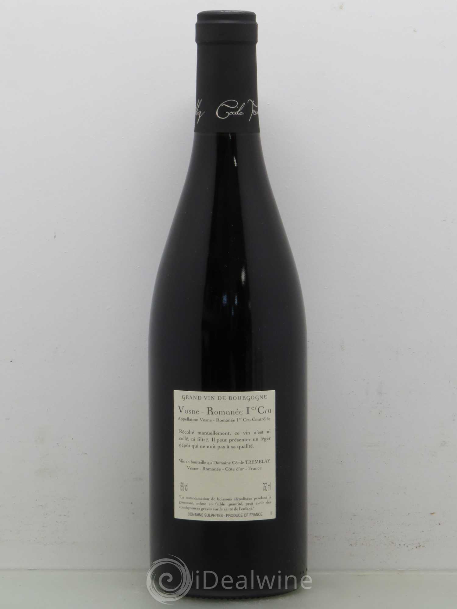 Vosne-Romanée 1er Cru Les Beaumonts (ou Beaux Monts) Cécile Tremblay 2014 - Lot de 1 bouteille - 1