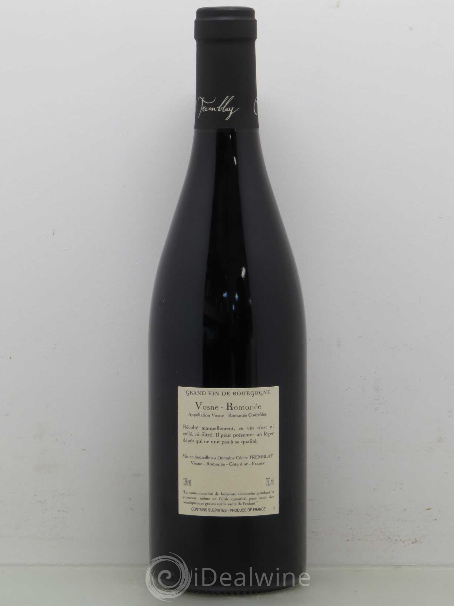 Vosne-Romanée Vieilles Vignes Cécile Tremblay 2014 - Lot de 1 bouteille - 1
