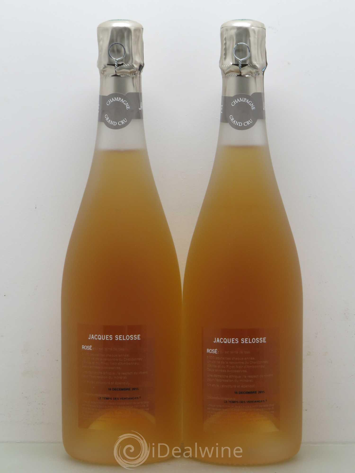Rosé Brut Jacques Selosse Dégorgée le 16 décembre 2015 - Lot de 2 bouteilles - 1