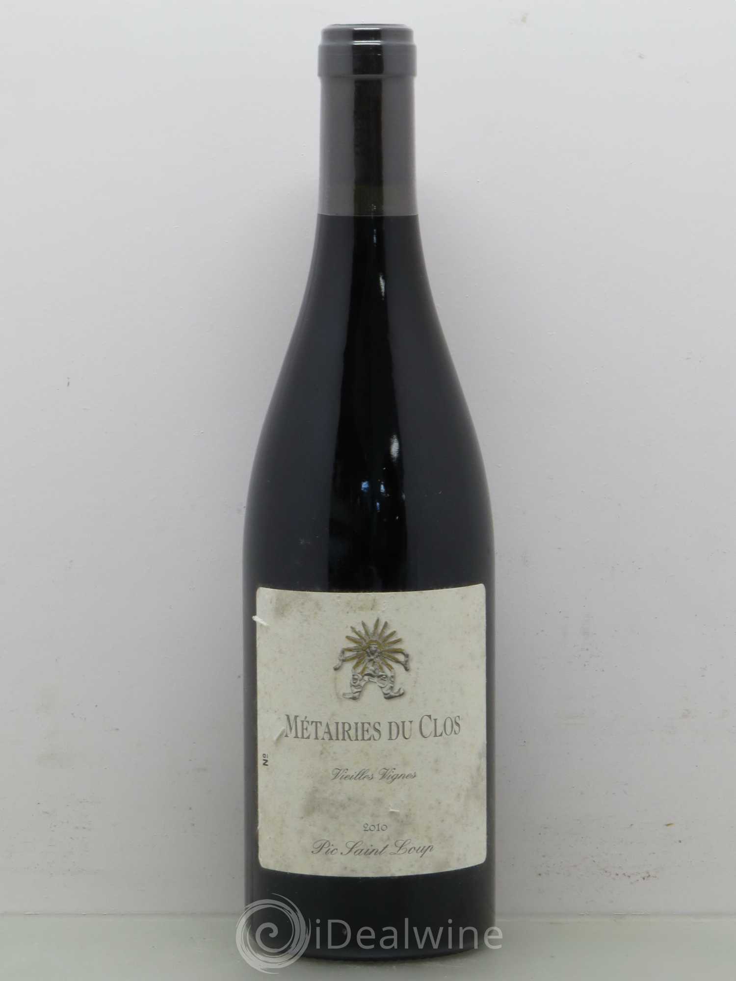 Pic Saint-Loup Les Métairies du Clos Vieilles Vignes Christophe Peyrus et Françoise Julien 2010 - Lot de 1 bouteille - 0